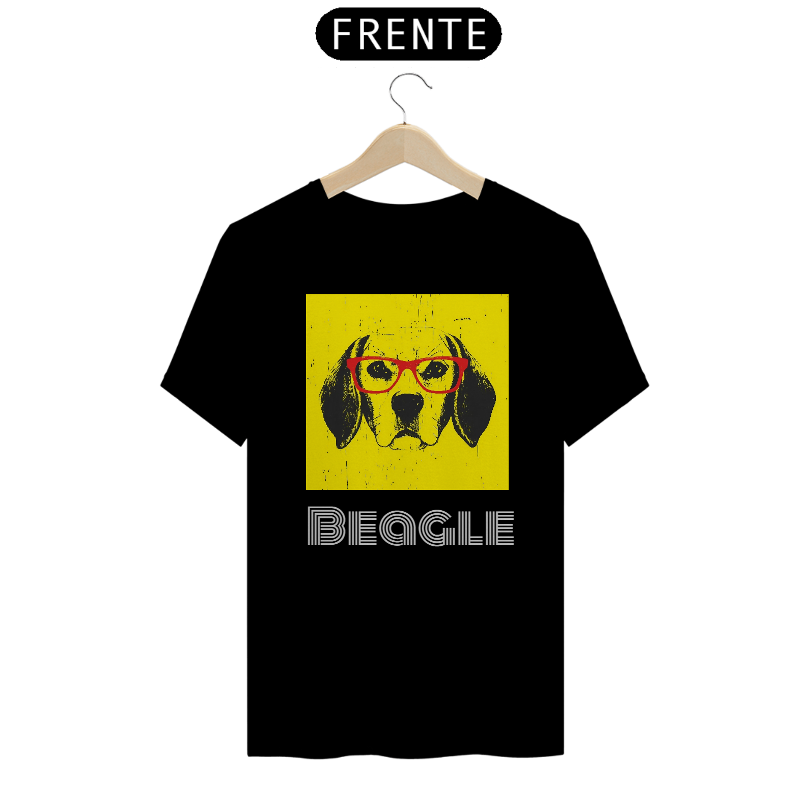 Camiseta Beagle de óculos / T_shirt Beagle