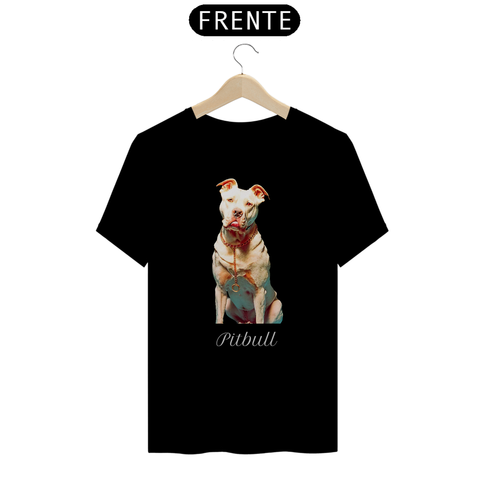 Camiseta Pitbull Branco / T-shirt Pitbull White