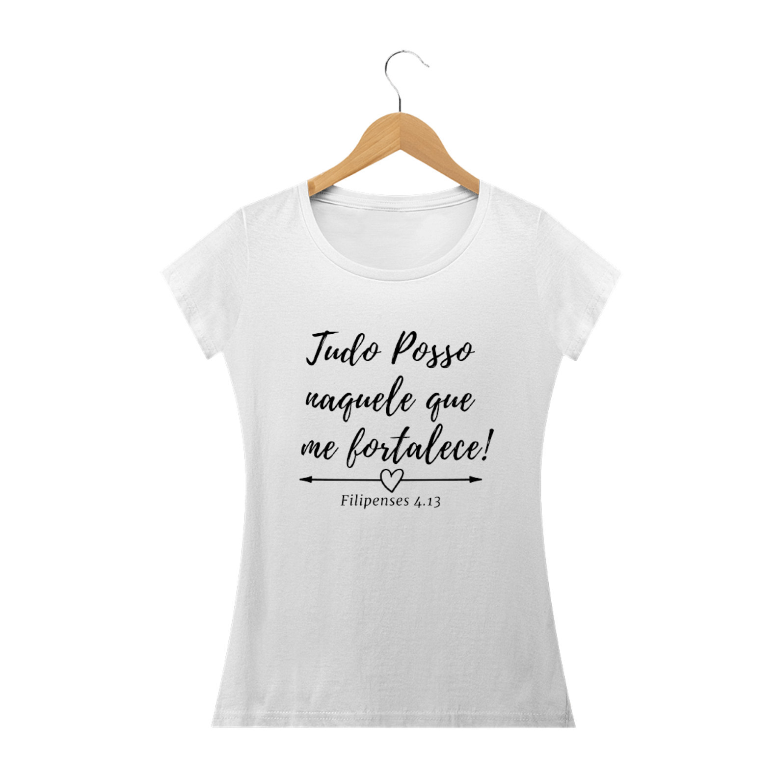 Nome do produto: Camiseta Feminina Tudo Posso