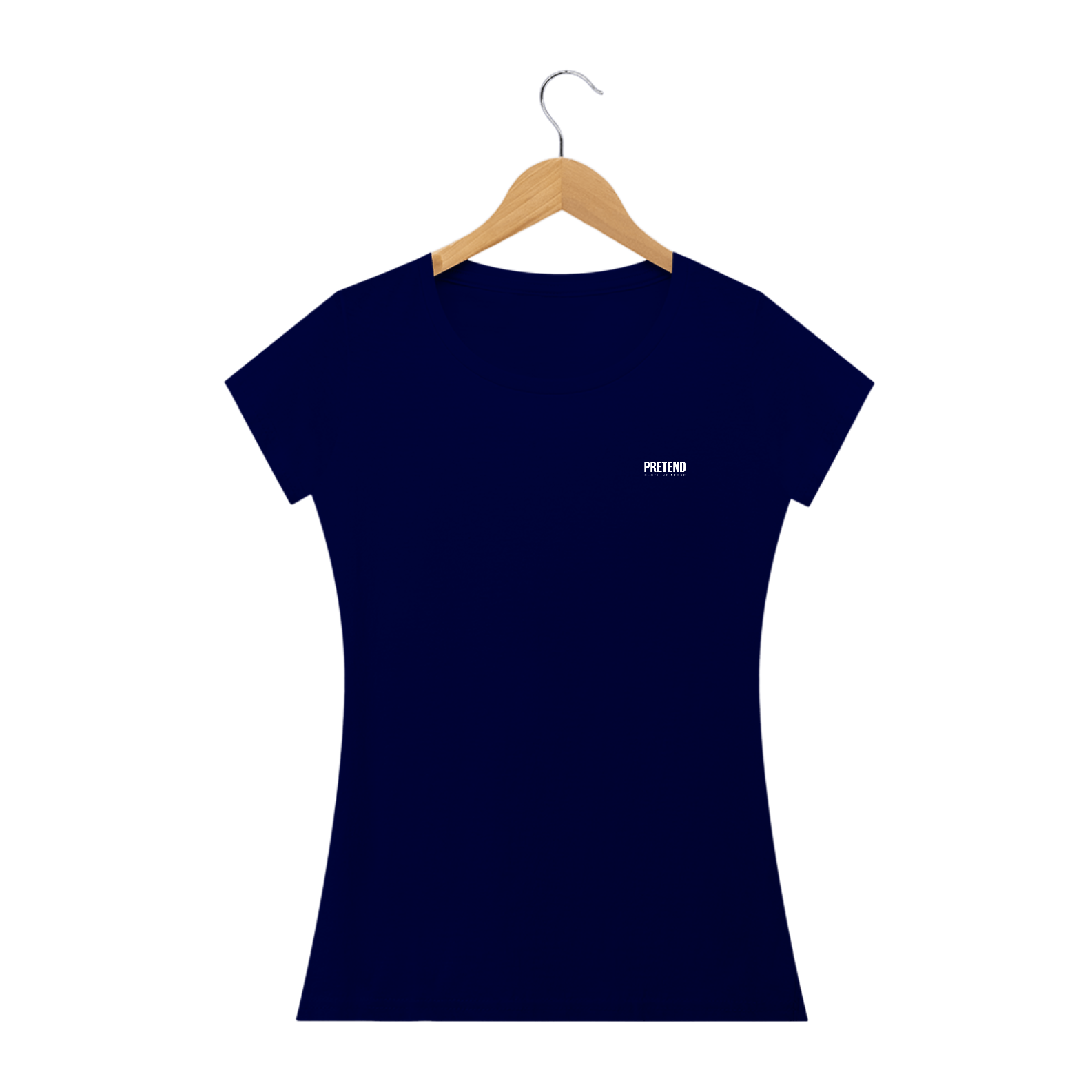 Camiseta Básica Azul-Marinho Feminina Pretend