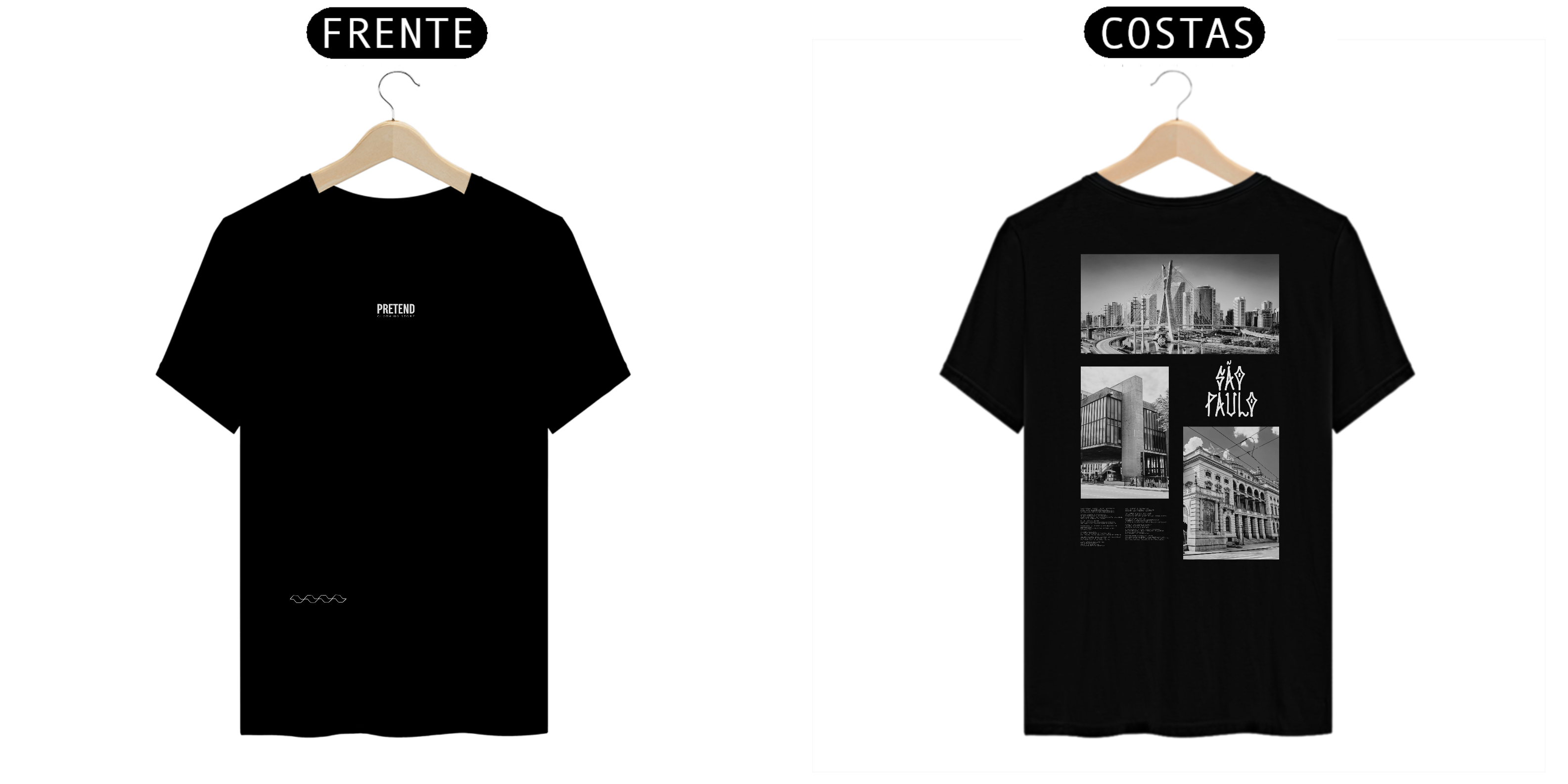 Camiseta Masculina StreetWear Pretend São Paulo