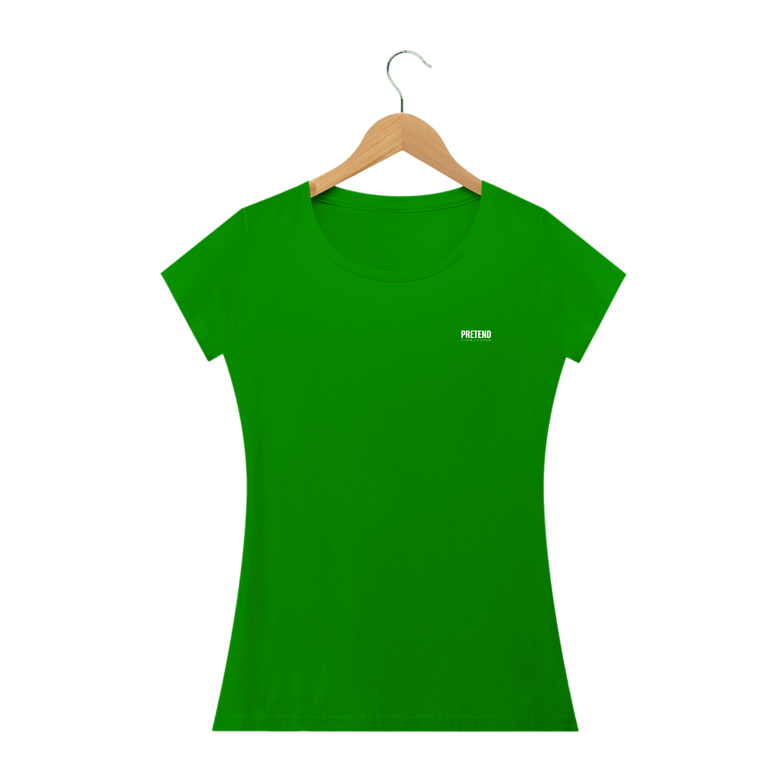 Camiseta Básica Verde-Bandeira Feminina Pretend