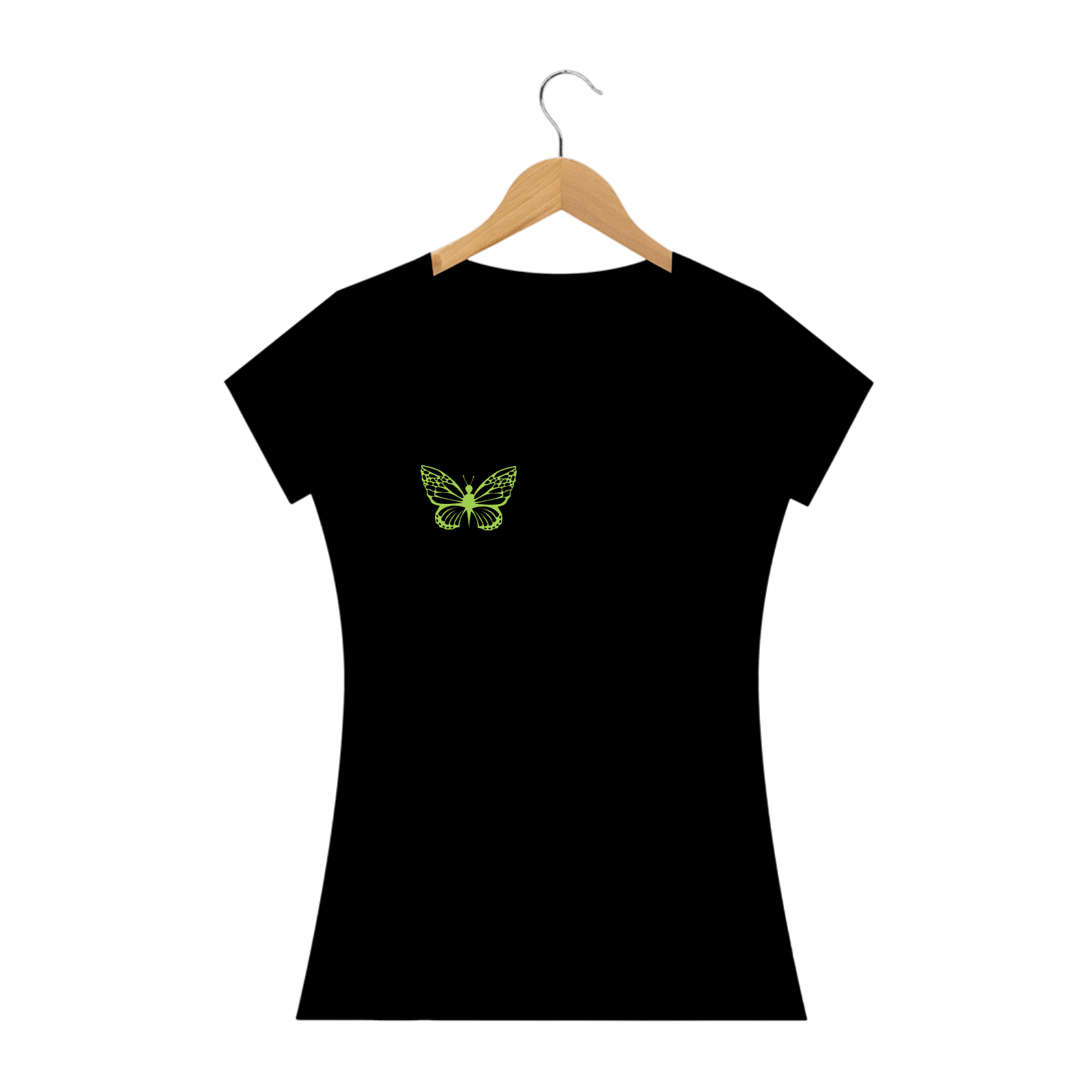 camisa borboleta verde