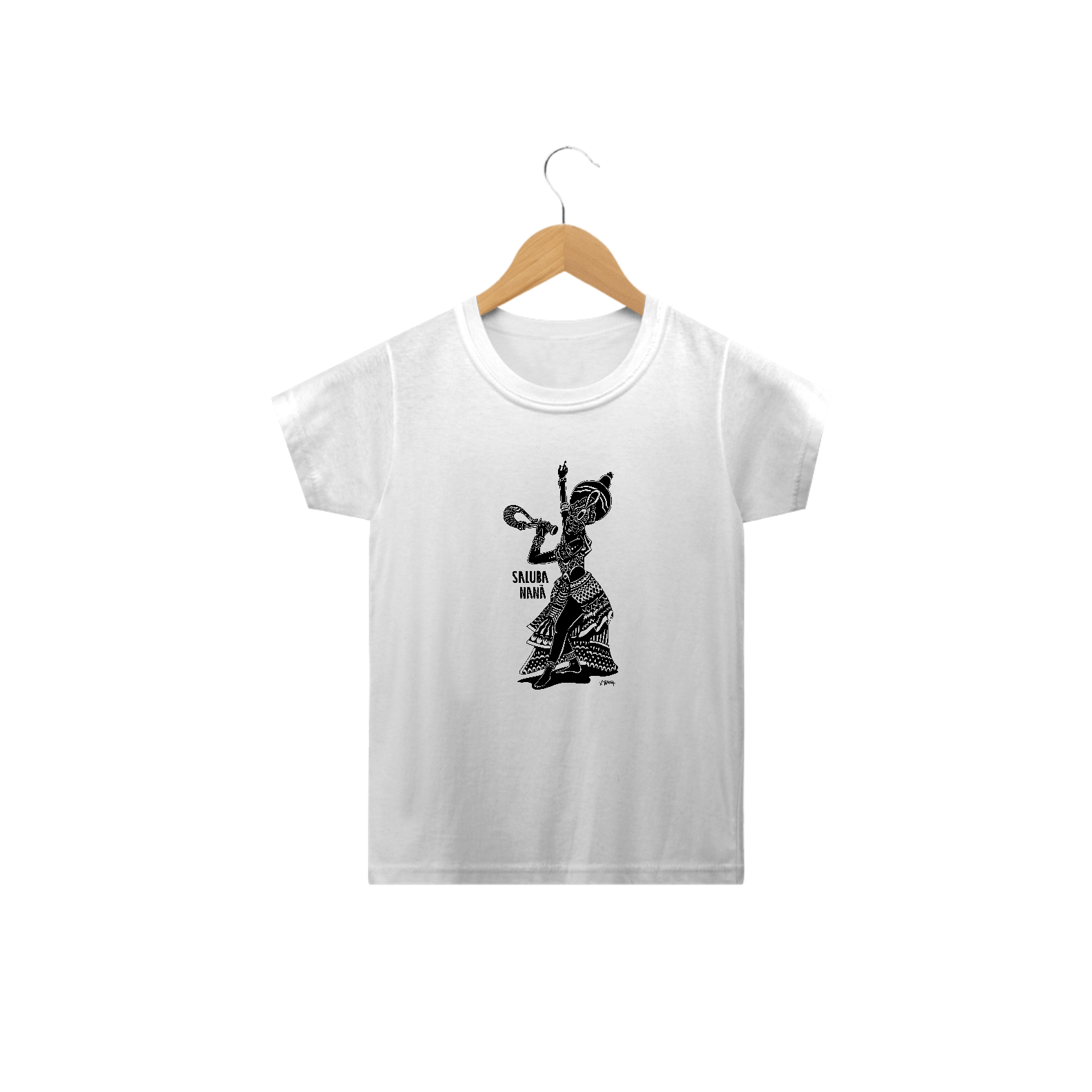 Camisa Infantil - Coleção Orixas Encanto e Axé By Vinicius Targa - Saluba Nanã