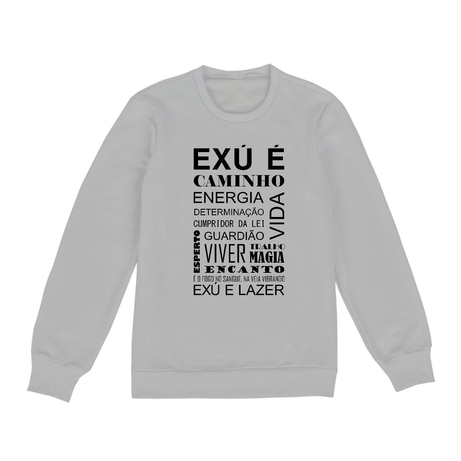 Moletom Fechado Unissex - Coleção Laroyê Exú - Exú é caminho