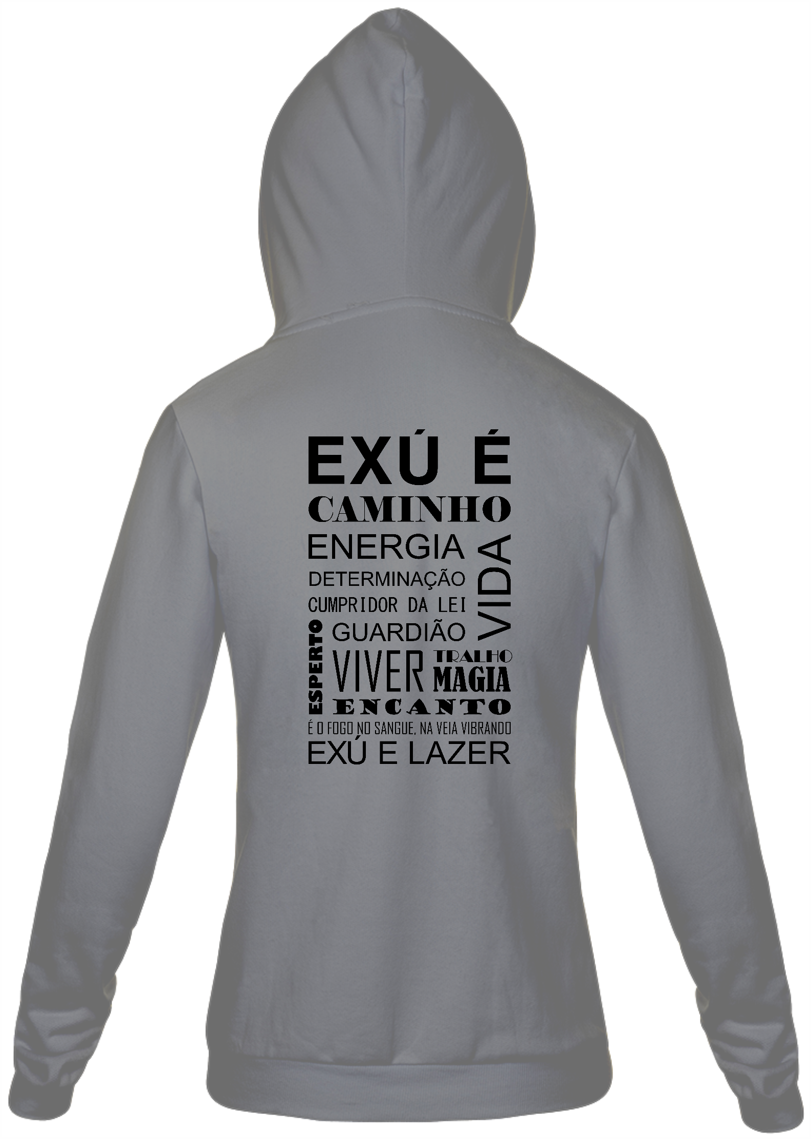 Moletom de Ziper Unissex - Coleção Laroyê Exú - Exú é caminho