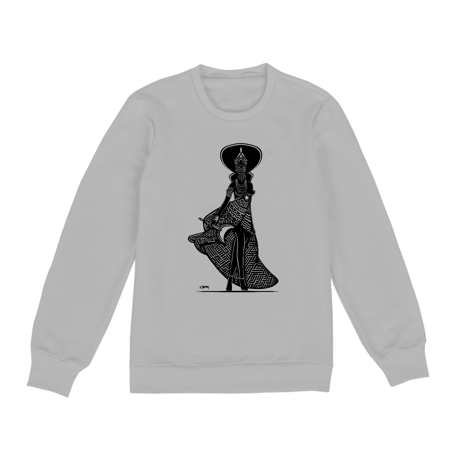 Moletom Fechado- Coleção Orixas Encanto e Axé By Vinicius Targa - Odô Iyá