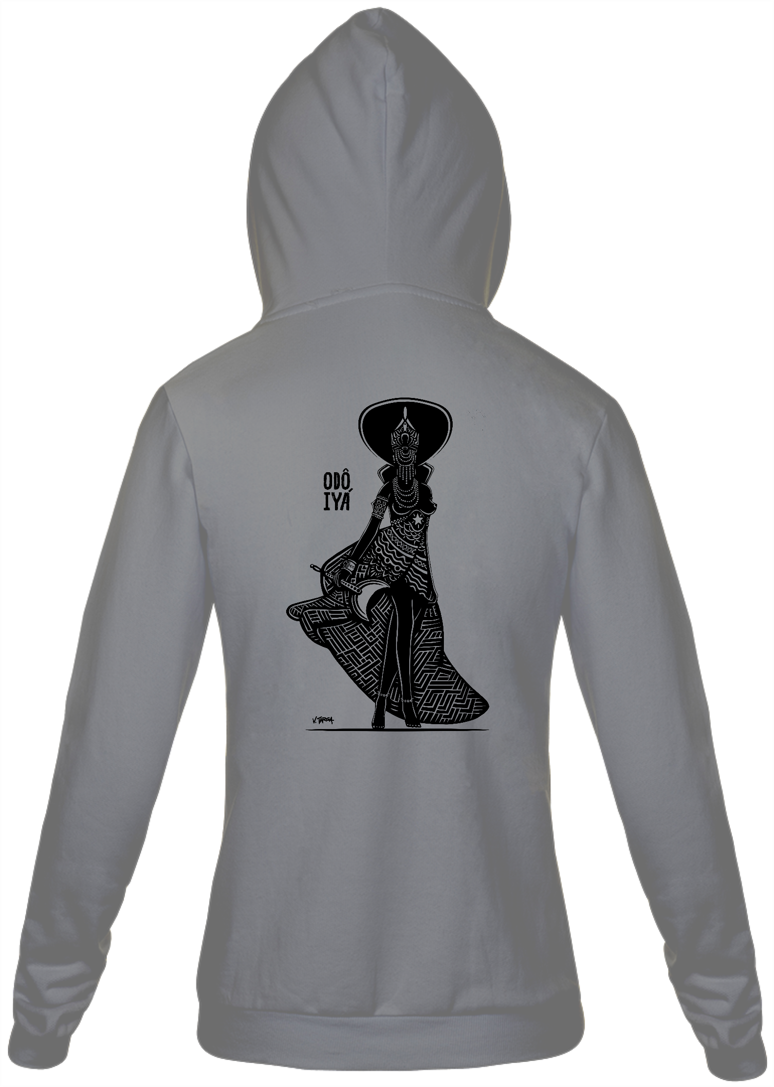 Moletom Com Ziper - Coleção Orixas Encanto e Axé By Vinicius Targa - Odô Iyá