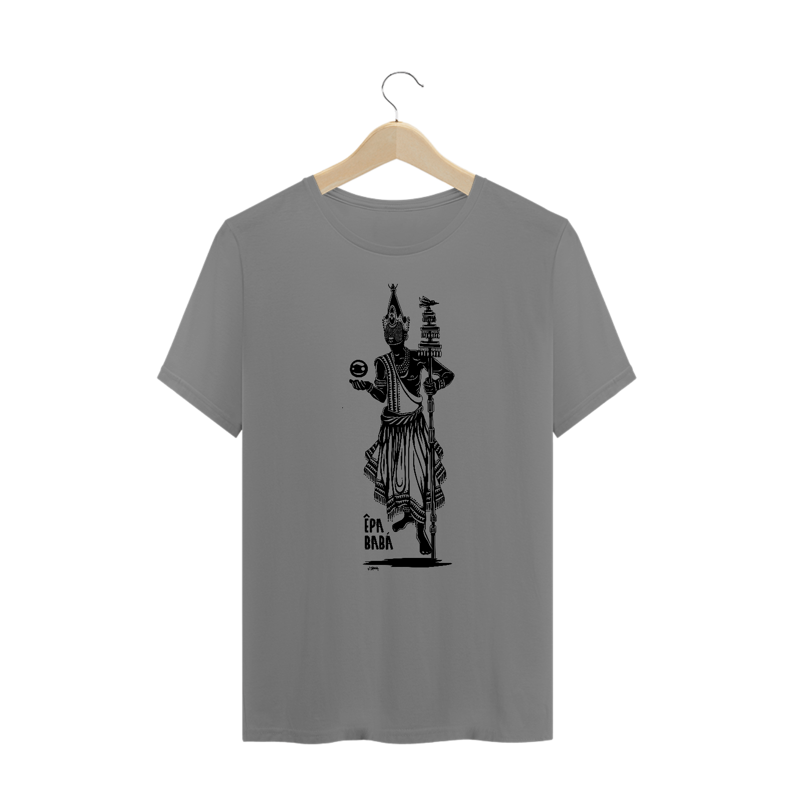 Camisa Plu Size - Coleção Orixás Encanto e Axé By Vinicius Targa - Êpa Baba Oxalá