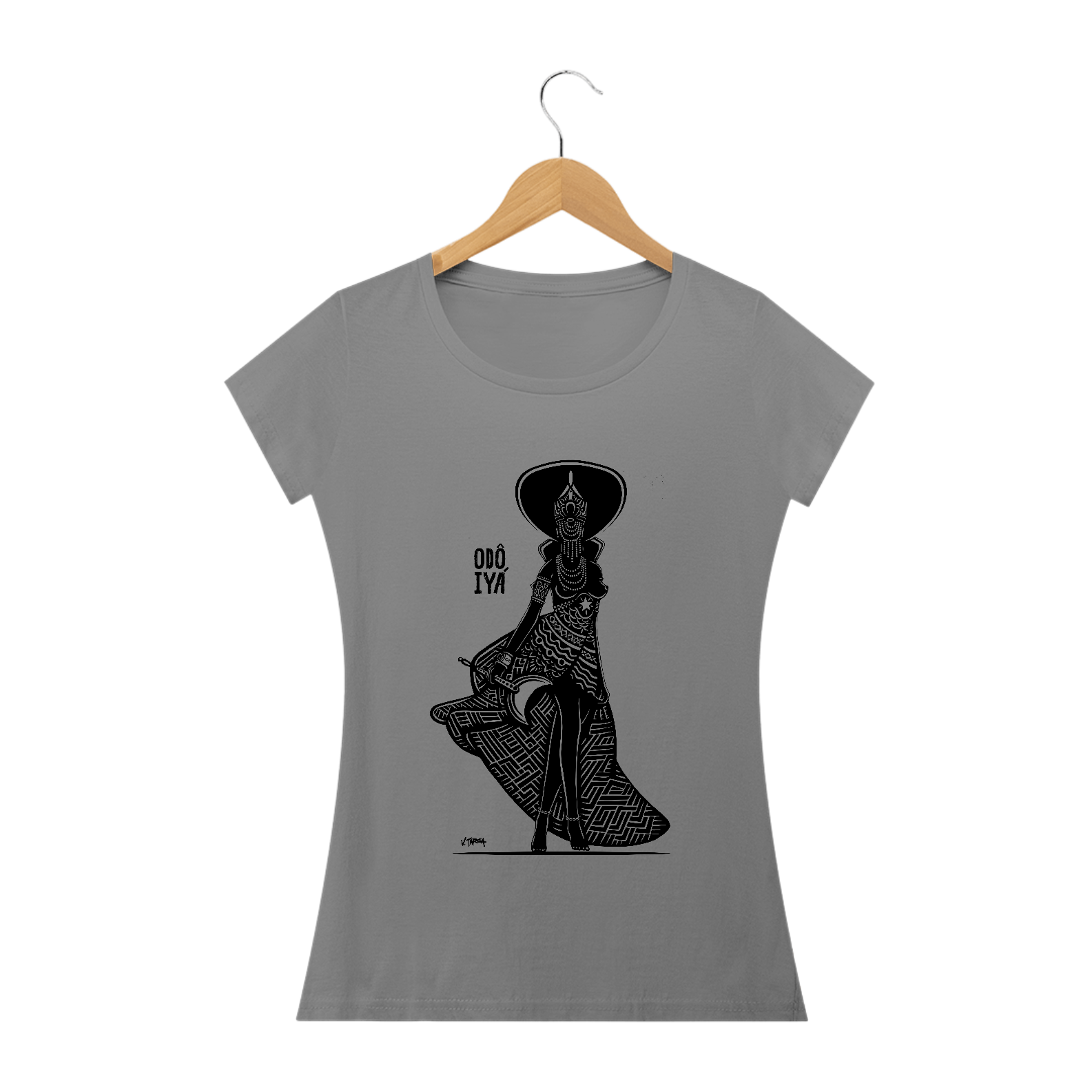 Camisa Baby Long - Coleção Orixás Encanto e Axé By Vinicius Targa - Odô Iya