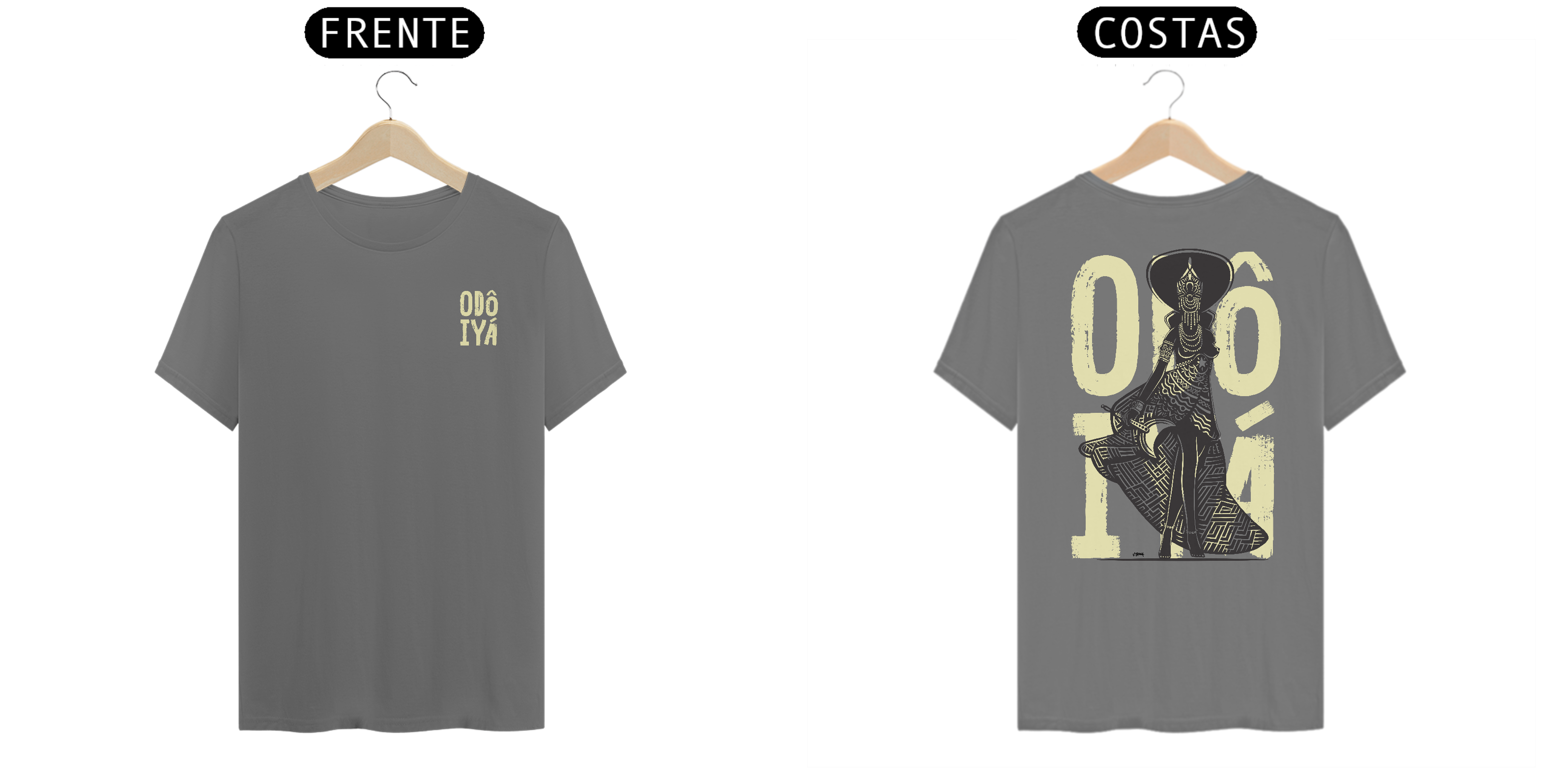 Camiisa Estonada Unissex- Coleção Orixas Encanto e Axé By Vinicius Targa - Odô Iyá