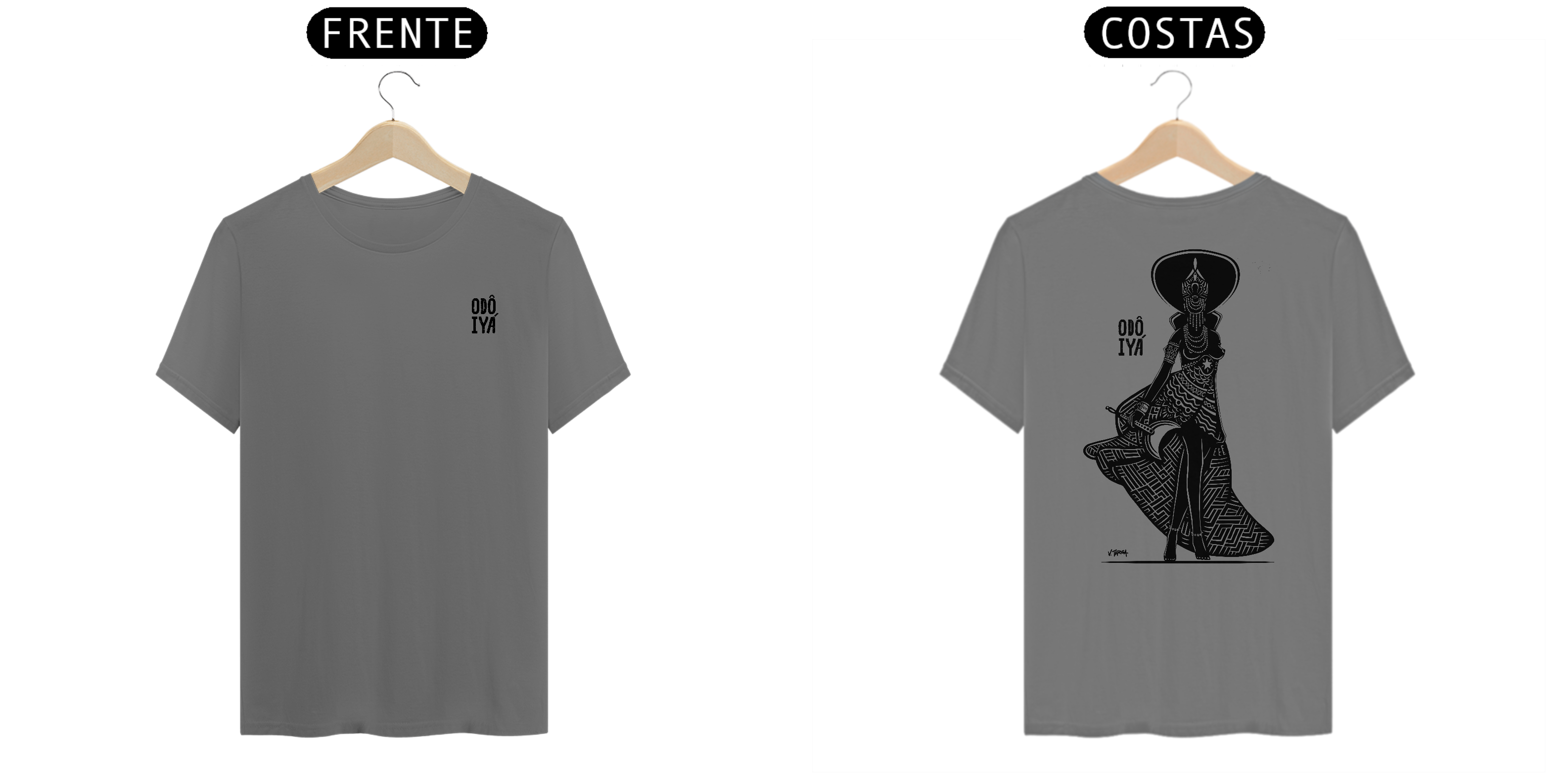 Camisa Estonada Unissex - Coleção Orixas Encanto e Axé By Vinicius Targa - Odô Iyá