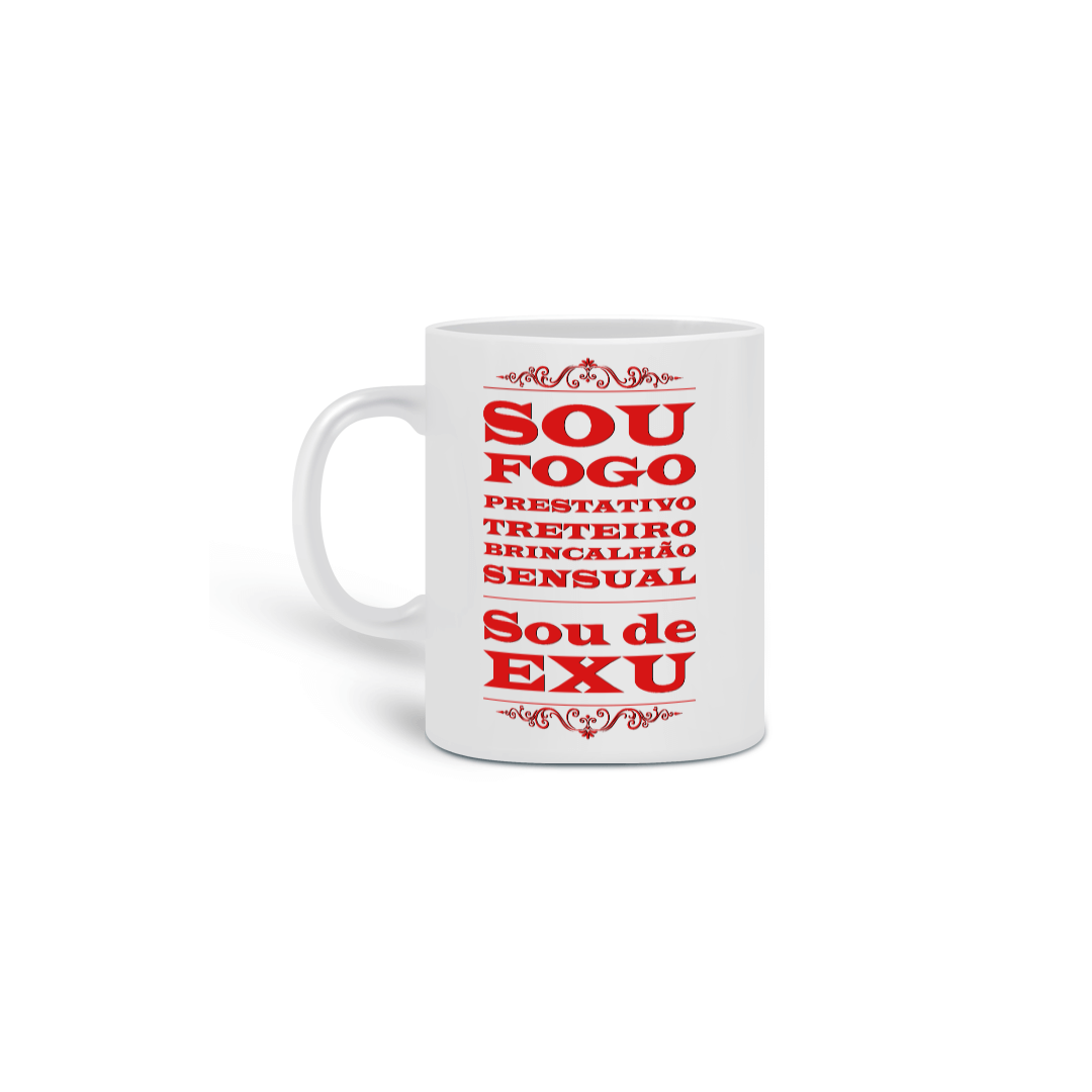Caneca  - Coleção sou filho do Axé - Exú Bara