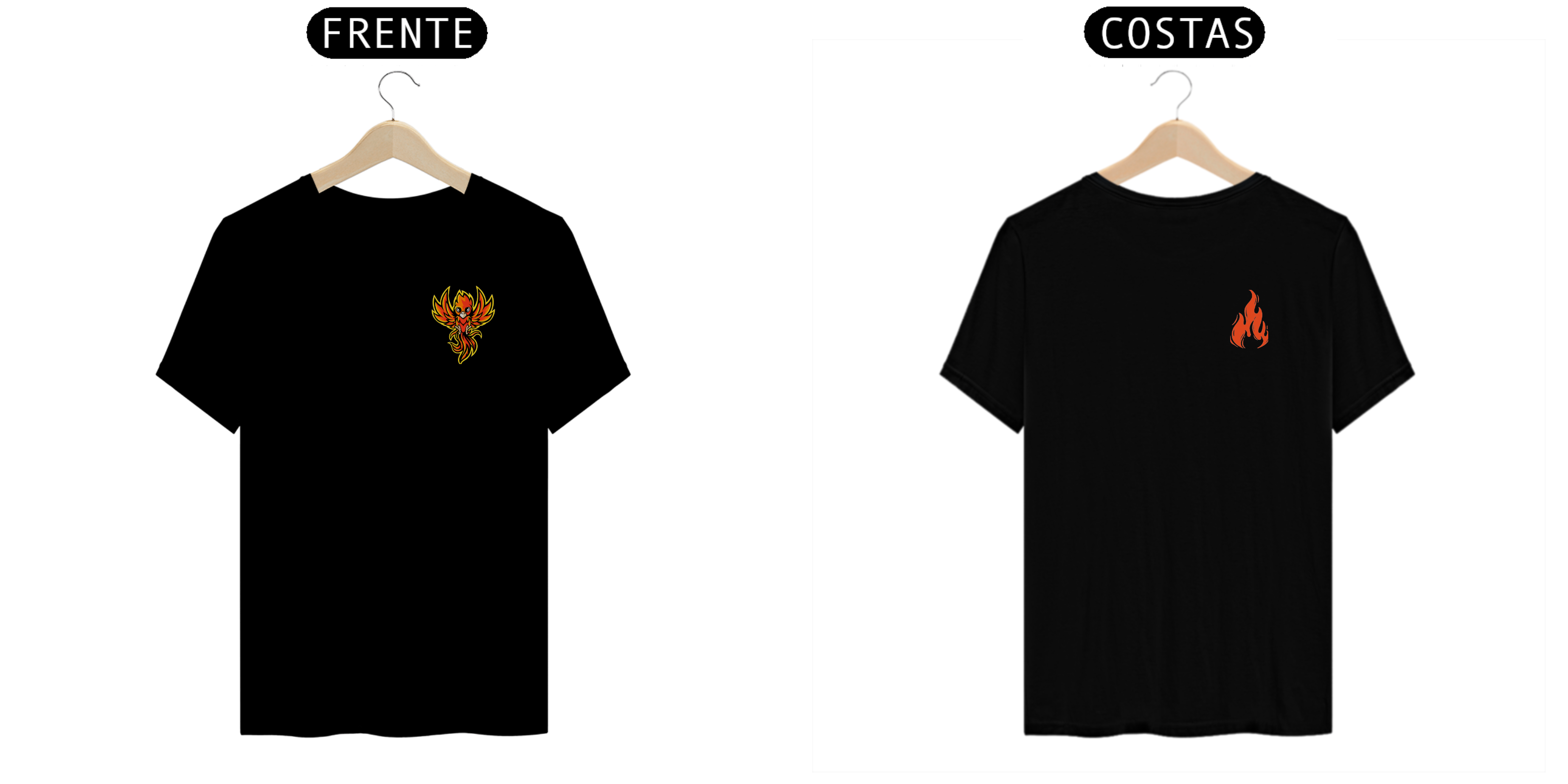 Camiseta frente e costa  fênix