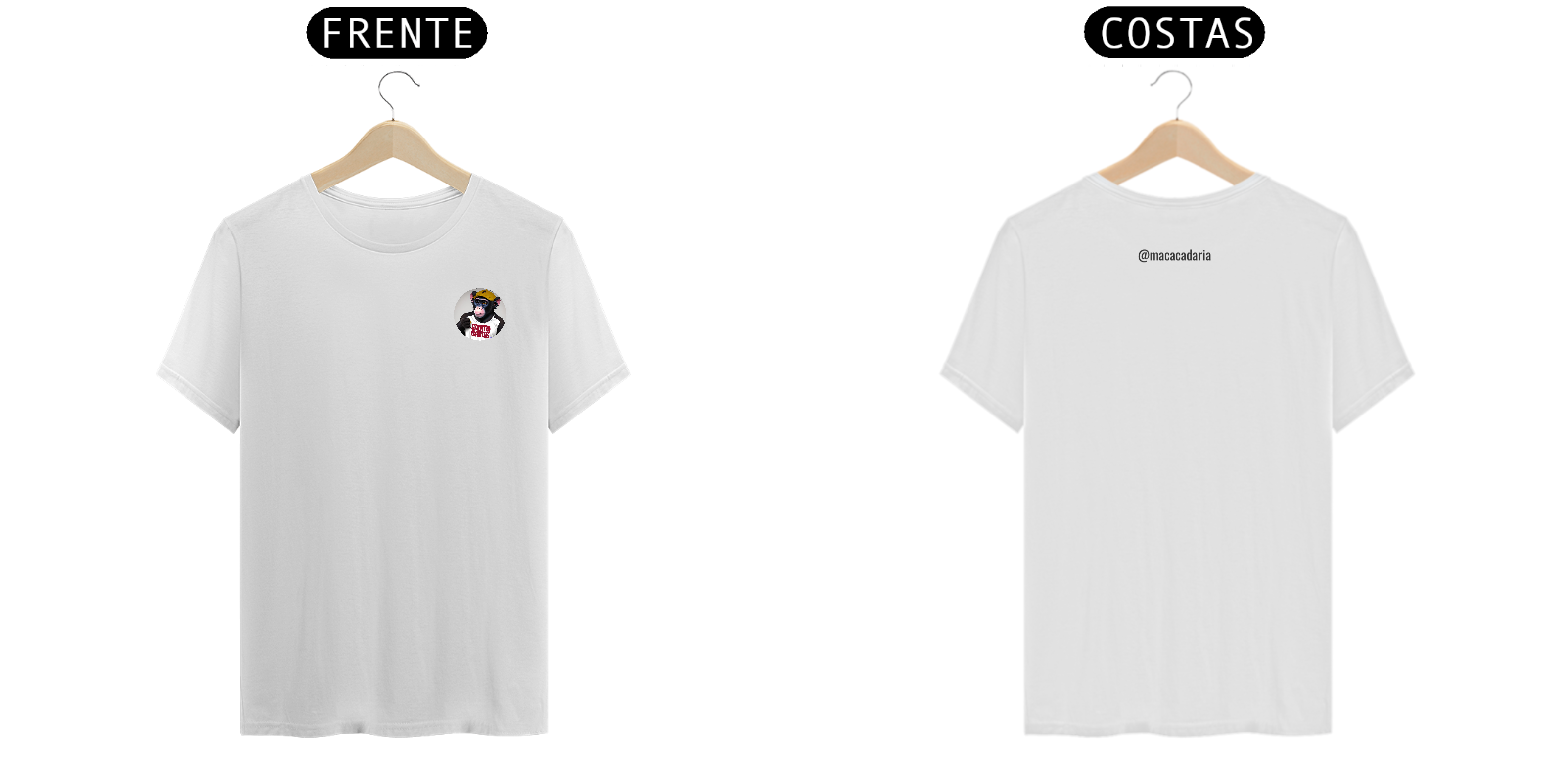 Camiseta Básica Macaco Boné