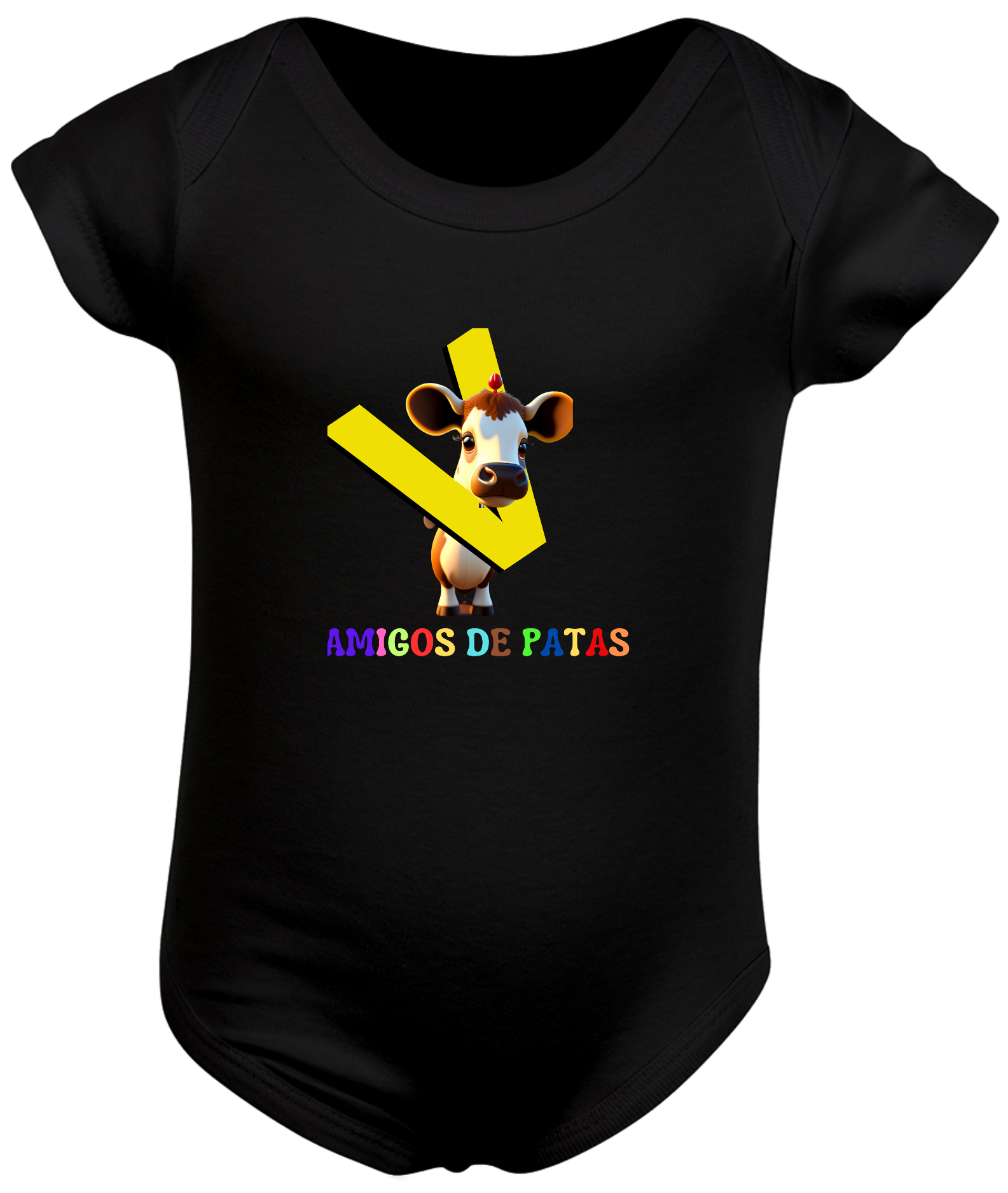 Camiseta Body Infantil - Coleção Amigos de Patas
