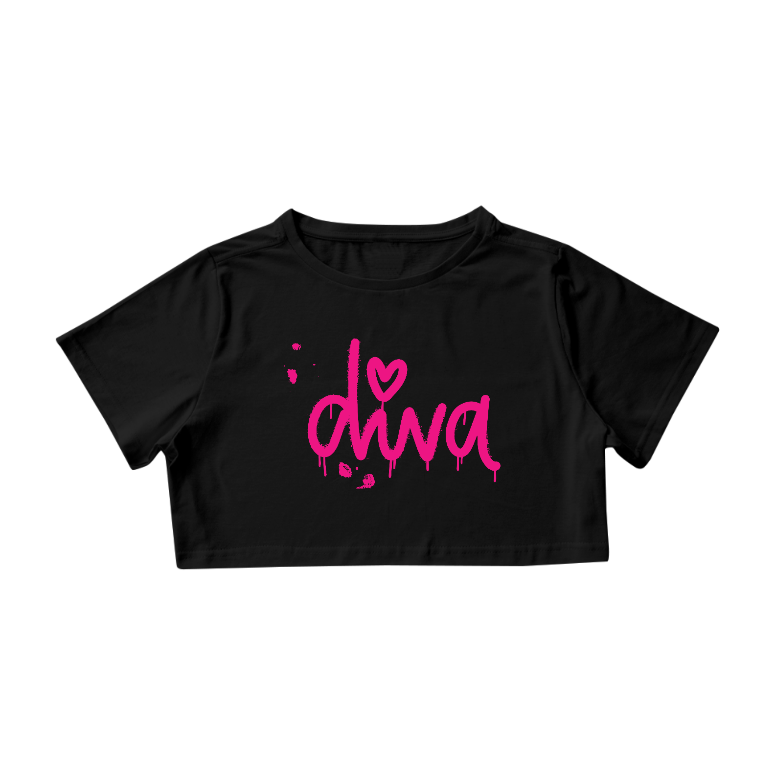 Camisa Cropped - Estampa Diva