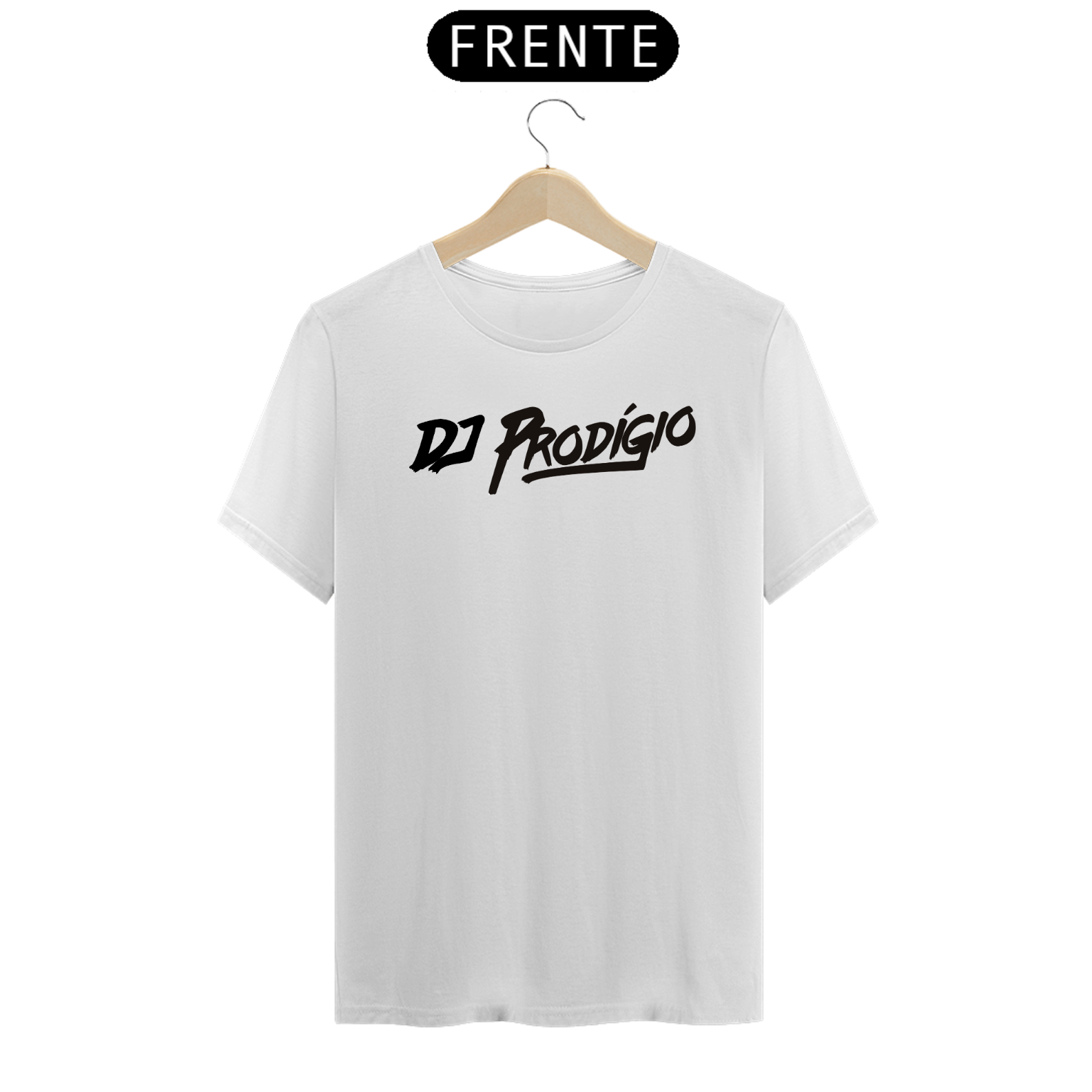 Camiseta Masculina DJ Prodígio -  Logo preto na frente - 6 cores