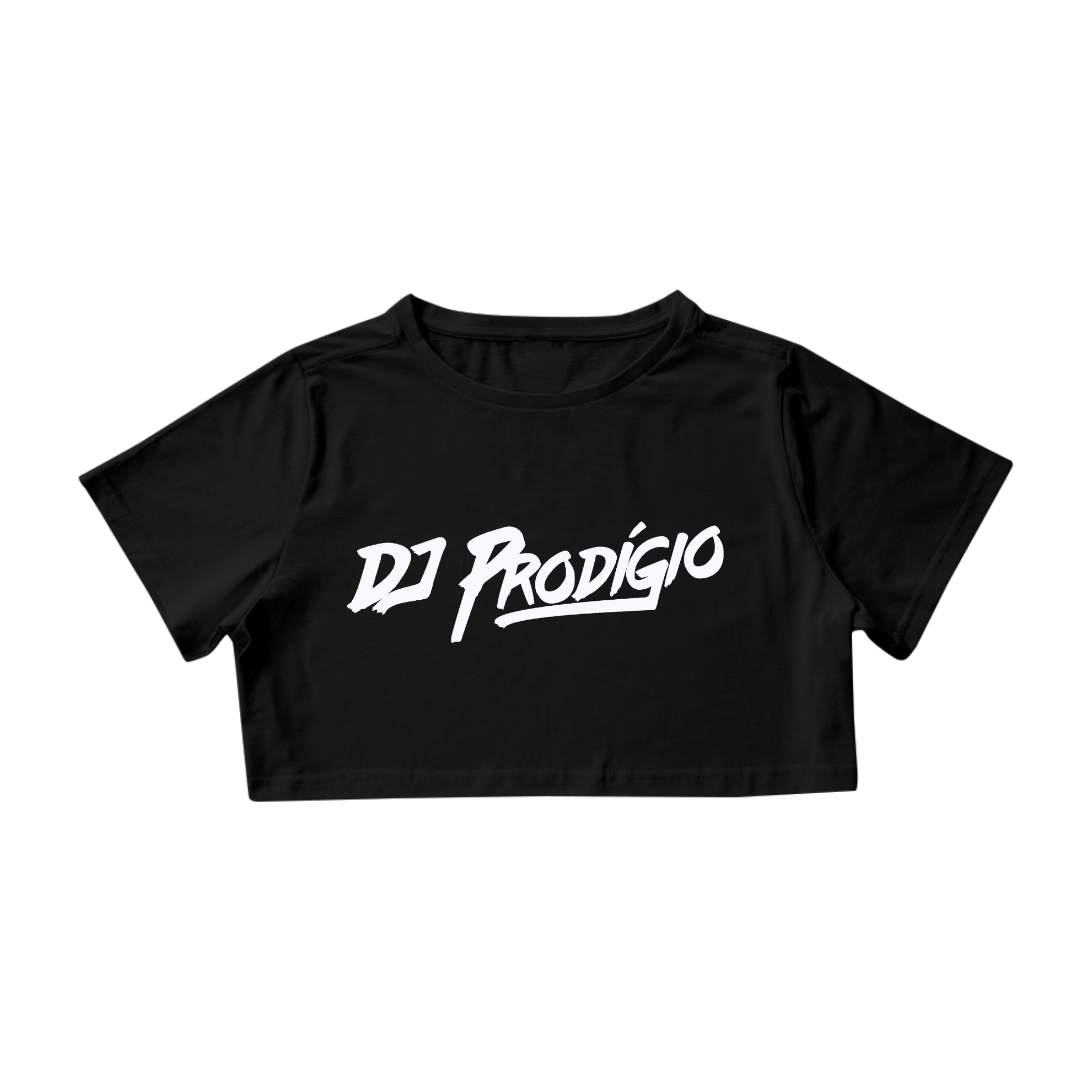 Camisa Cropped Feminina - Logo DJ Prodígio - Frente 