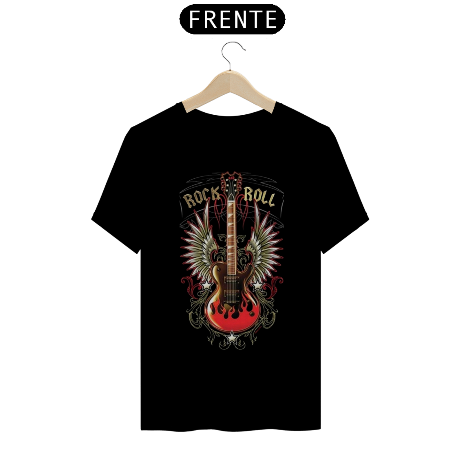 Camiseta Guitarra Rock and Roll