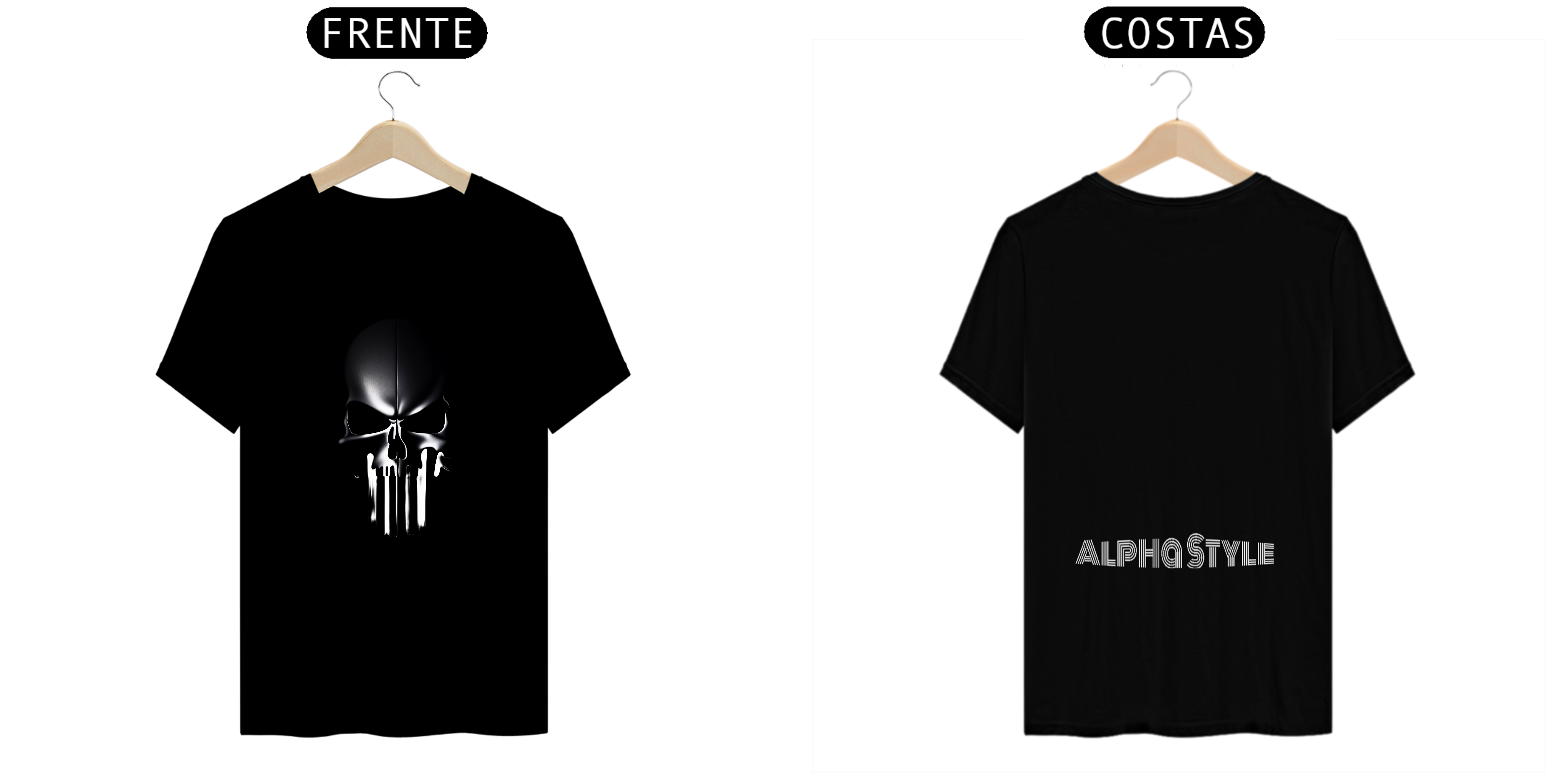 Camiseta Alpha Style Steel Skull