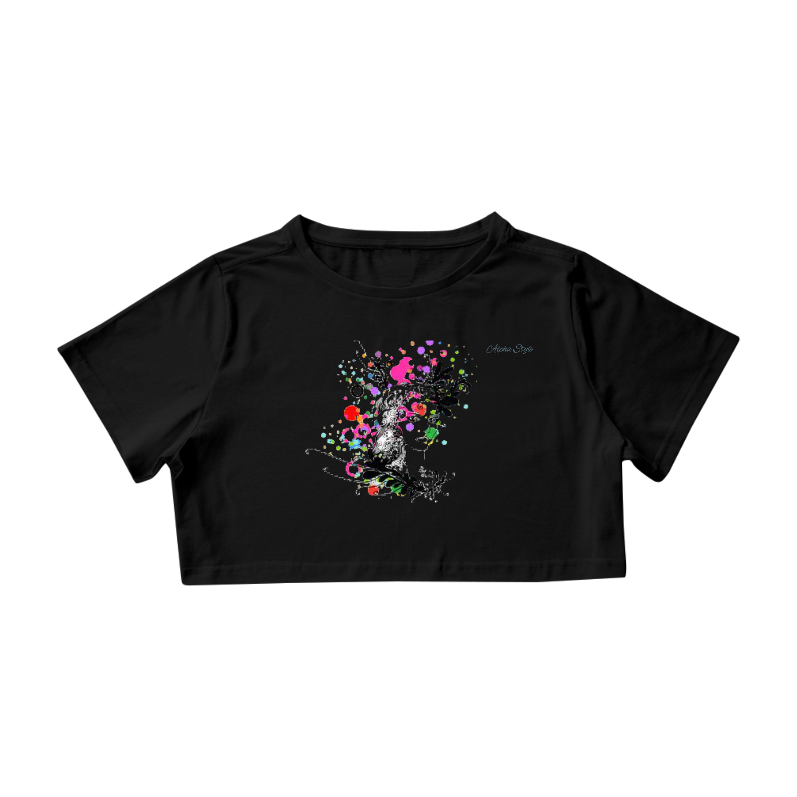 Camiseta Cropped Alpha Style Mulher