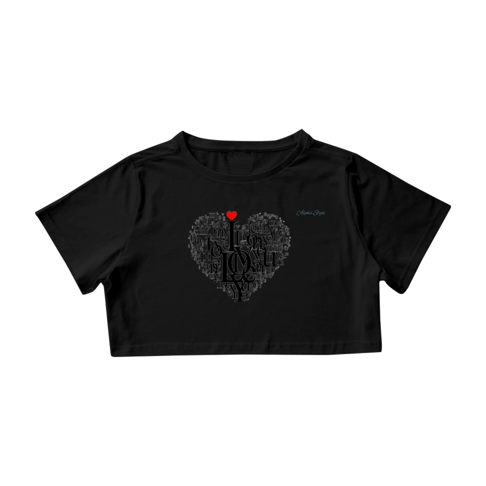 Camiseta Cropped Alpha Style Heart