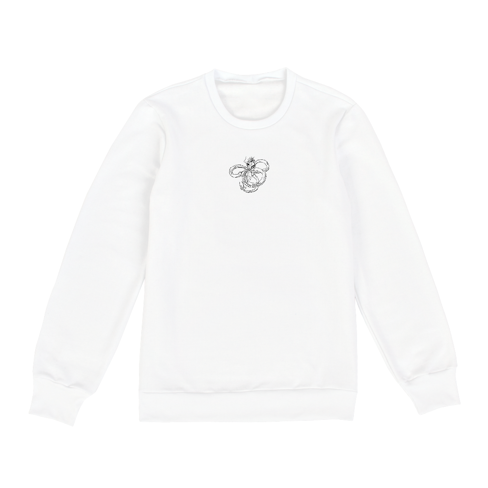 Moletom fechado Dragon (branco e cinza)