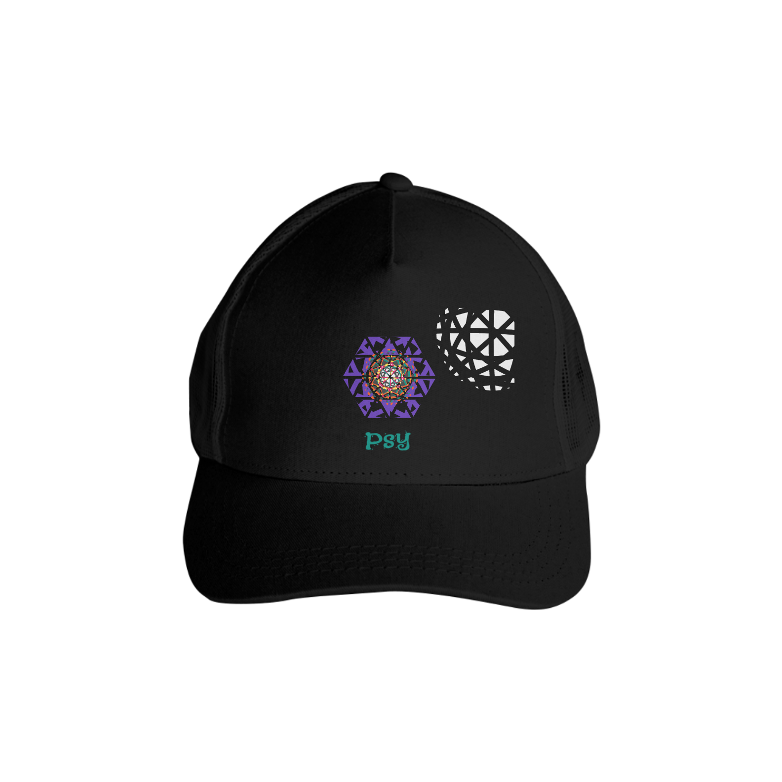 Boné Americano com tela - Psy mandalla