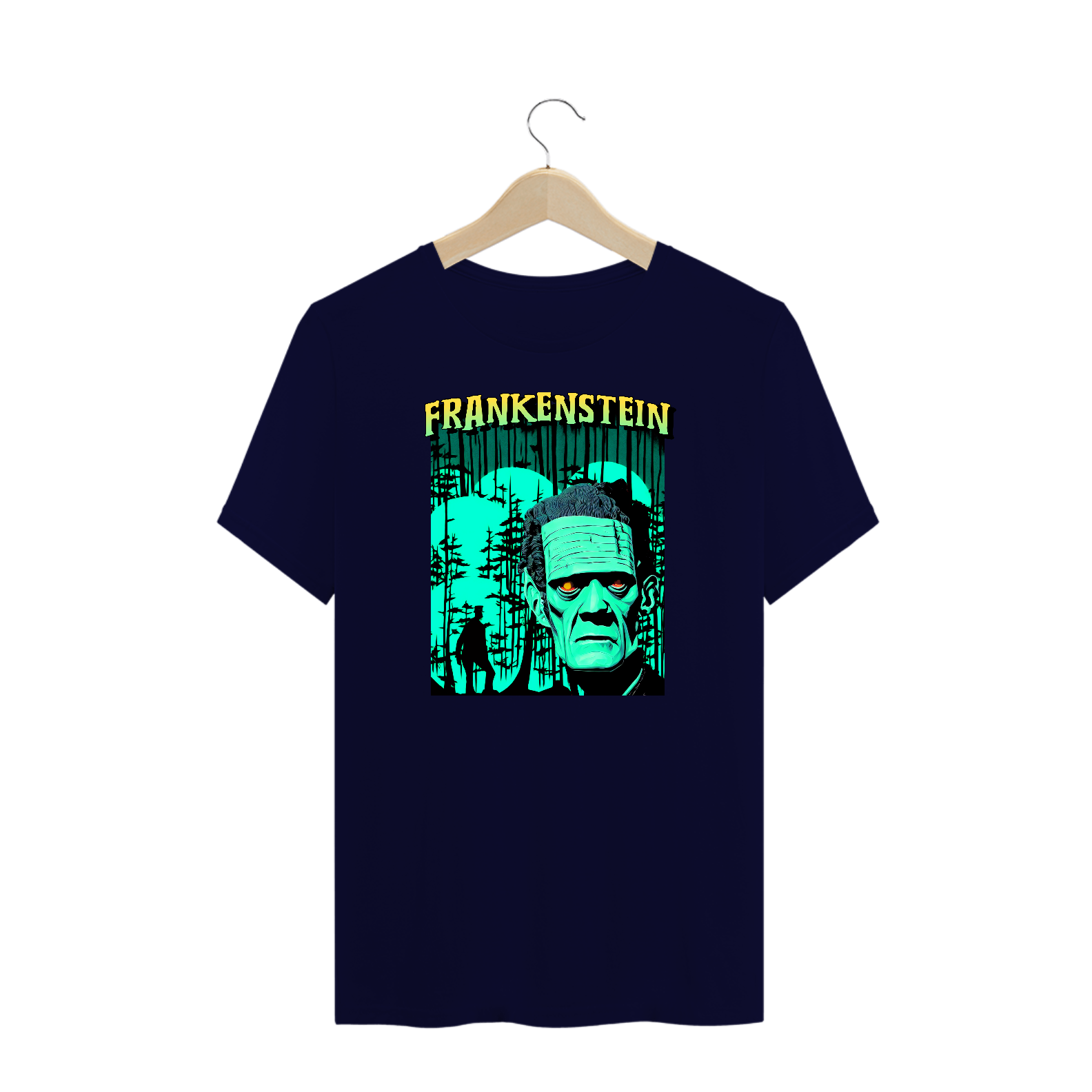 Camiseta Plus Size 100% Algodão - Frankenstein 