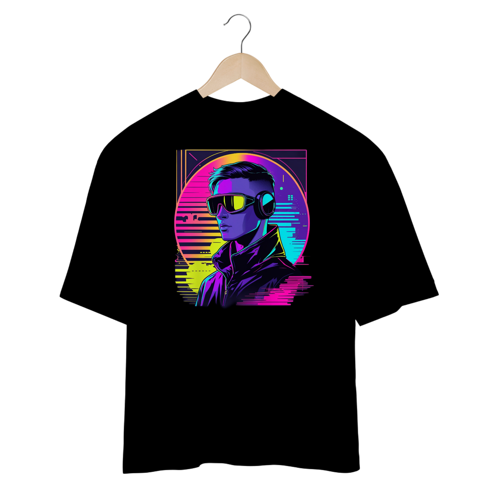 Camiseta Oversized 100% Algodão - Cyberpunk 