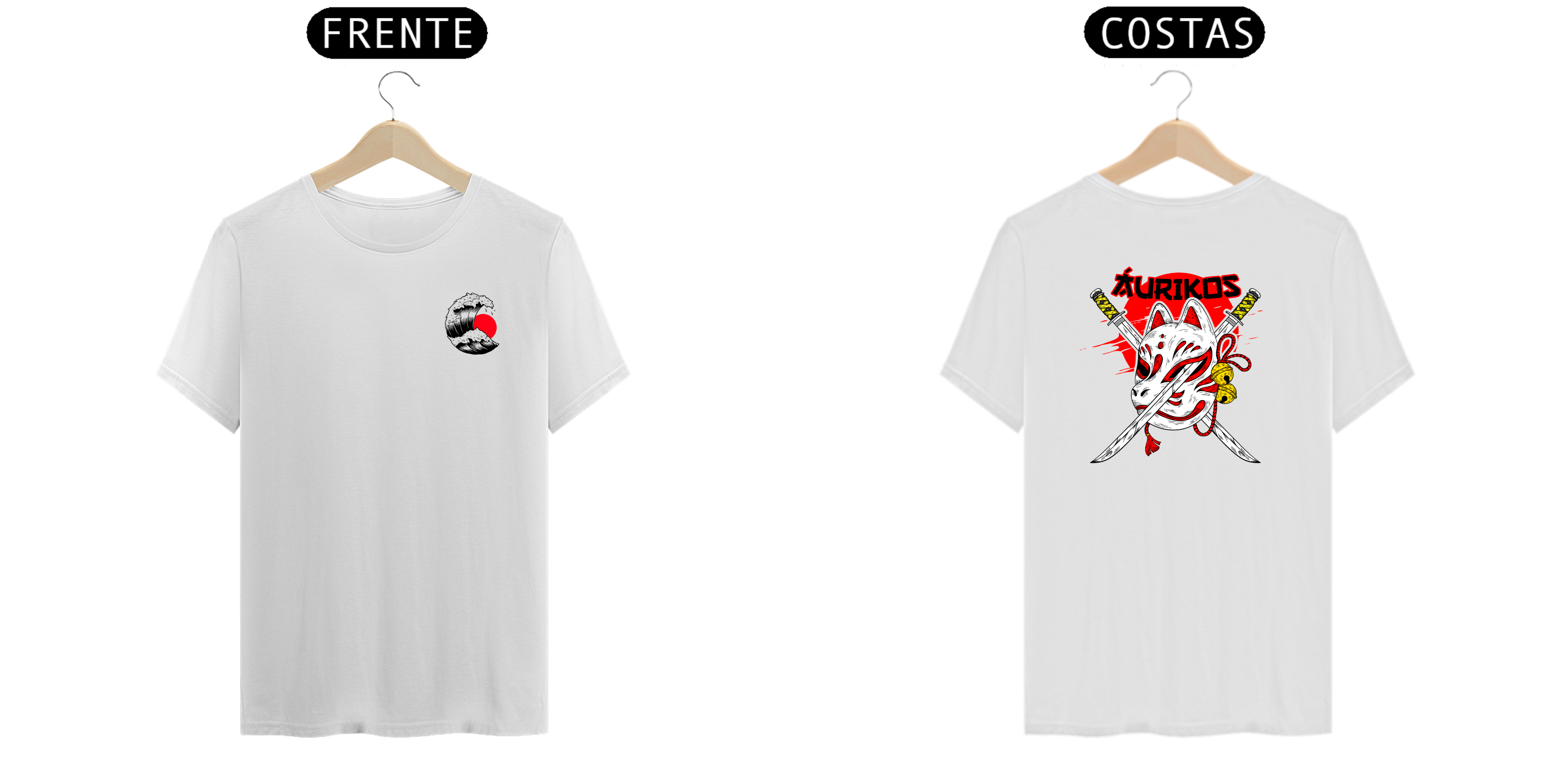 Camiseta Red Sun Waves - Branca