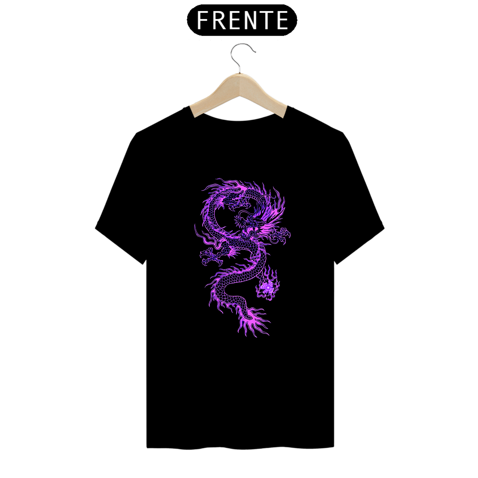 Camiseta Purplefire Dragon - Preta