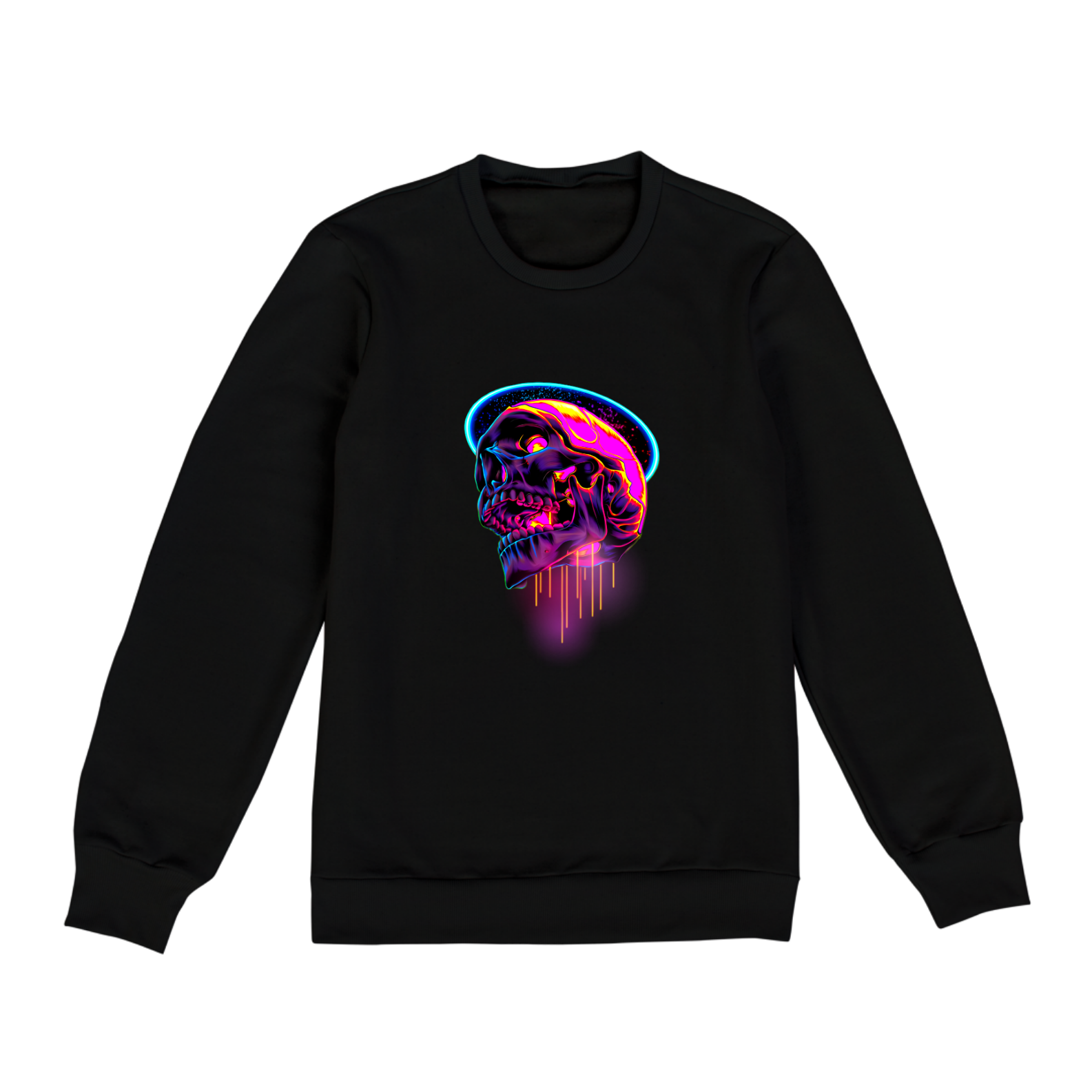 Moletom Neon Skull Blaze - Preto