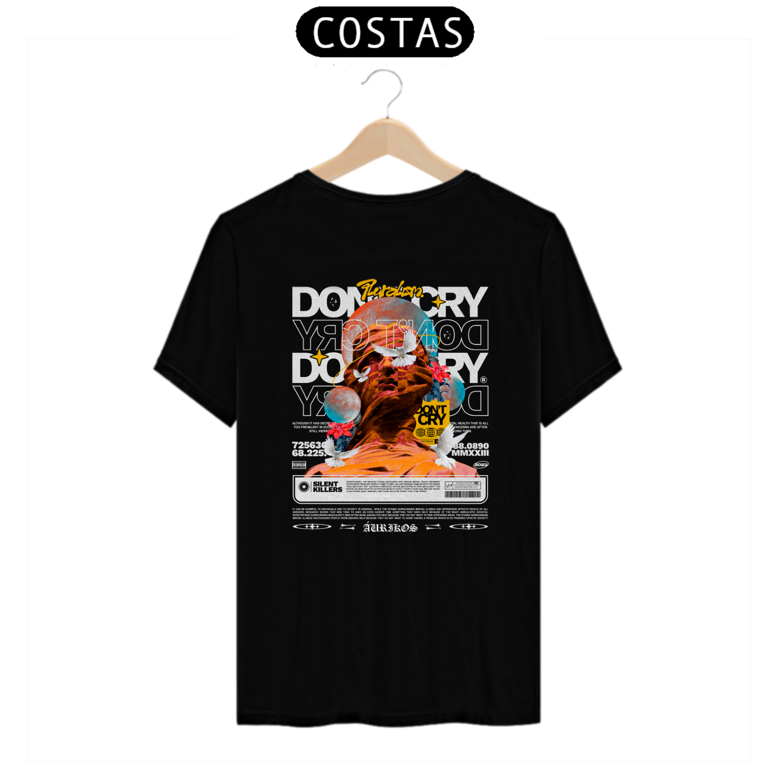 Camiseta Prime Don't Cry - Preta