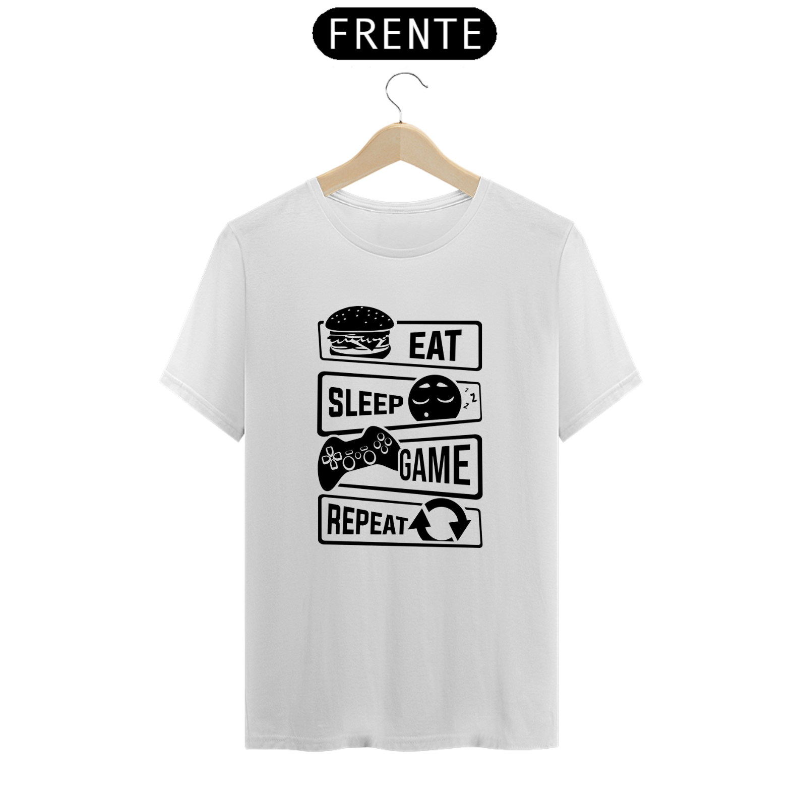 Nome do produto  Camiseta t-shirt clássic com rotina gamer