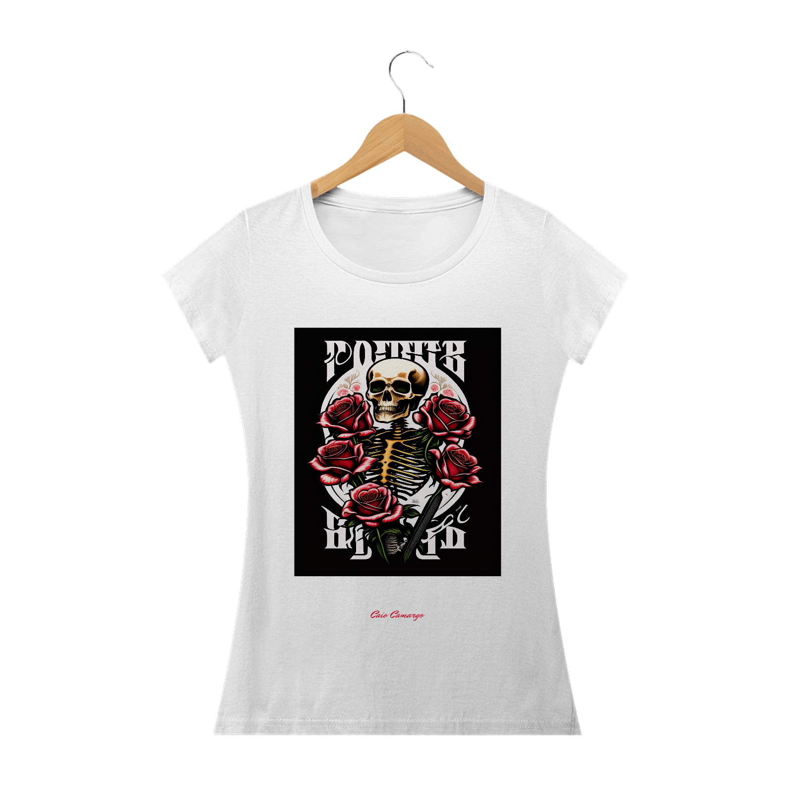 Camiseta Baby Long Old Skull Carin