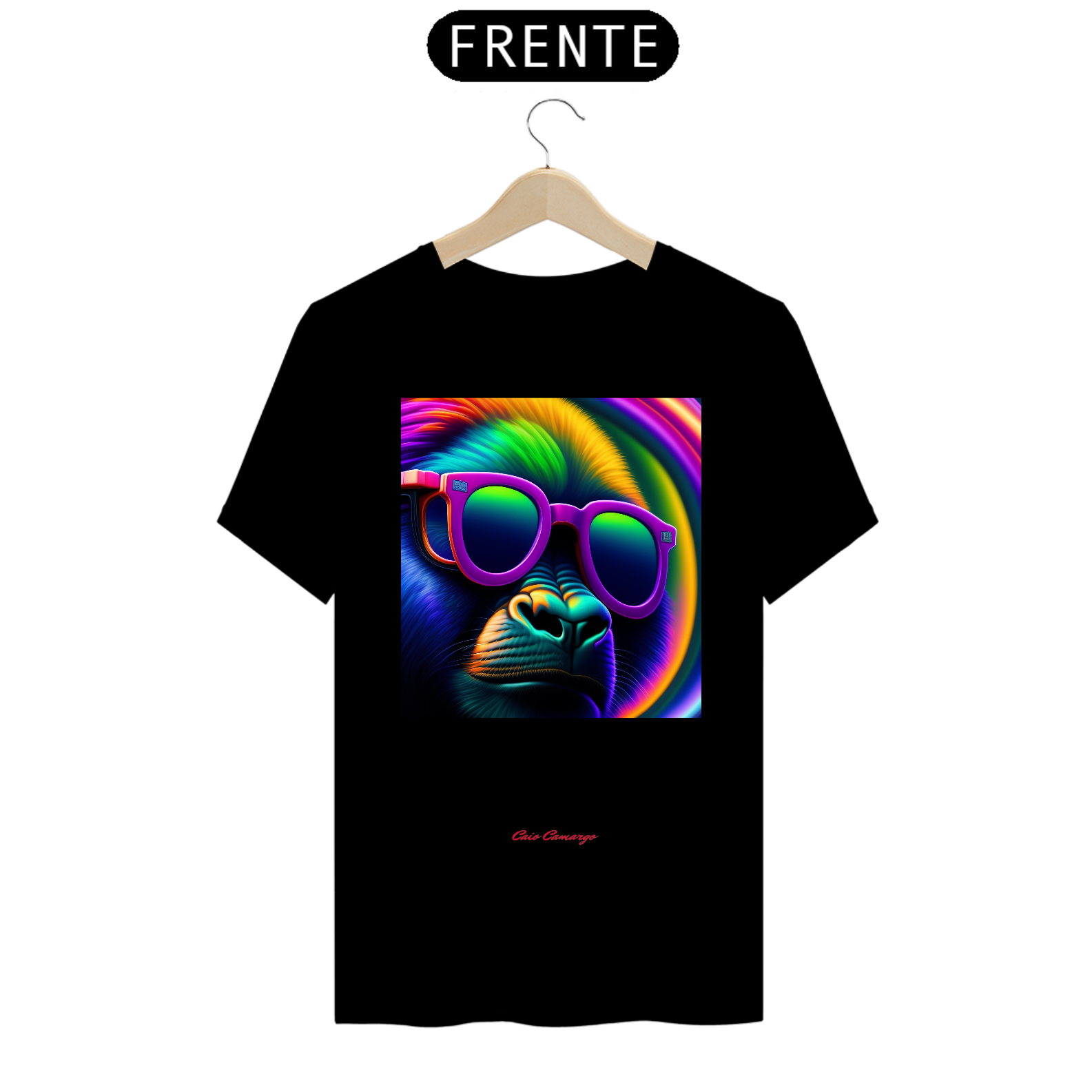 Camiseta Gorila Neon AI