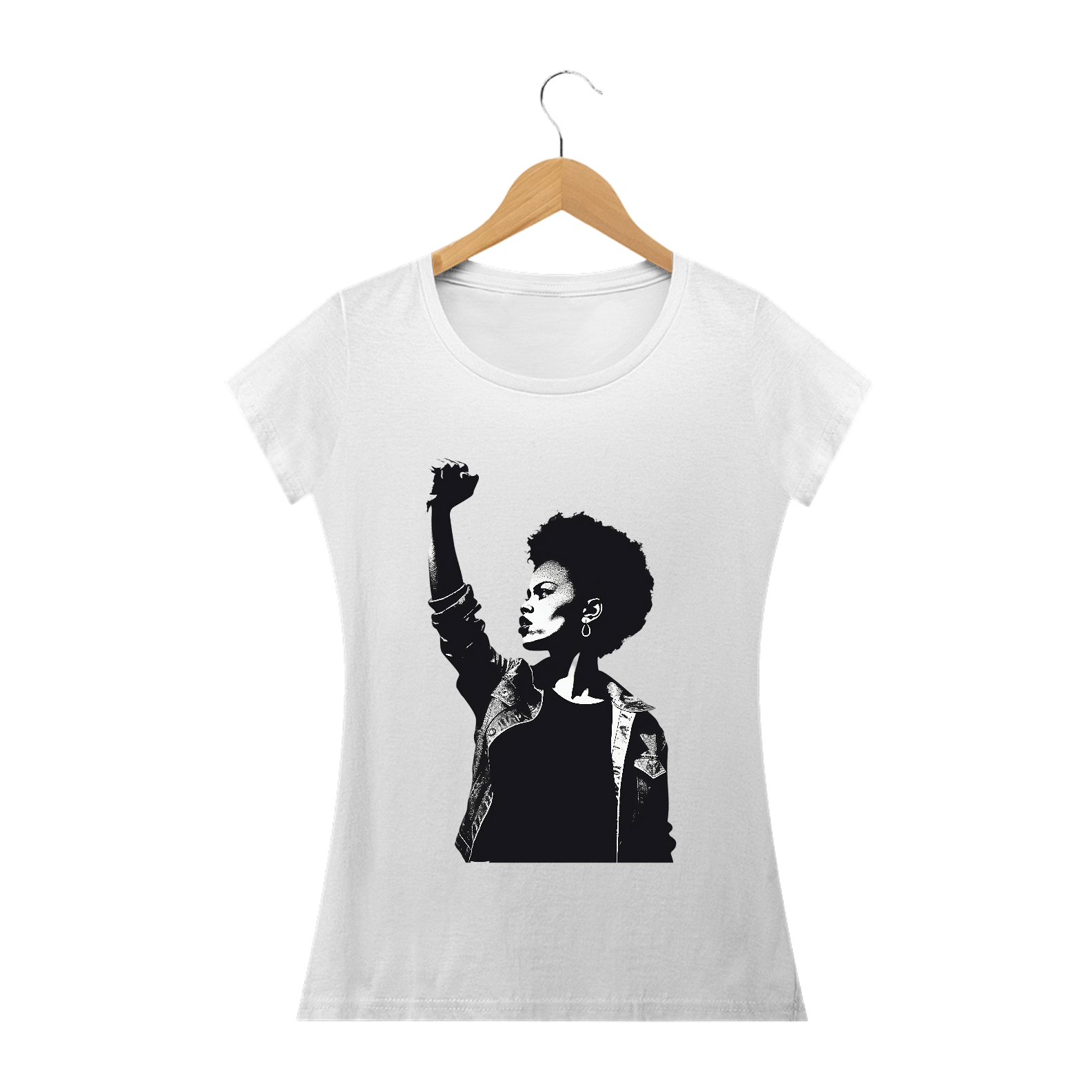 Camiseta Feminina Mulher Empoderada - Punho Erguido