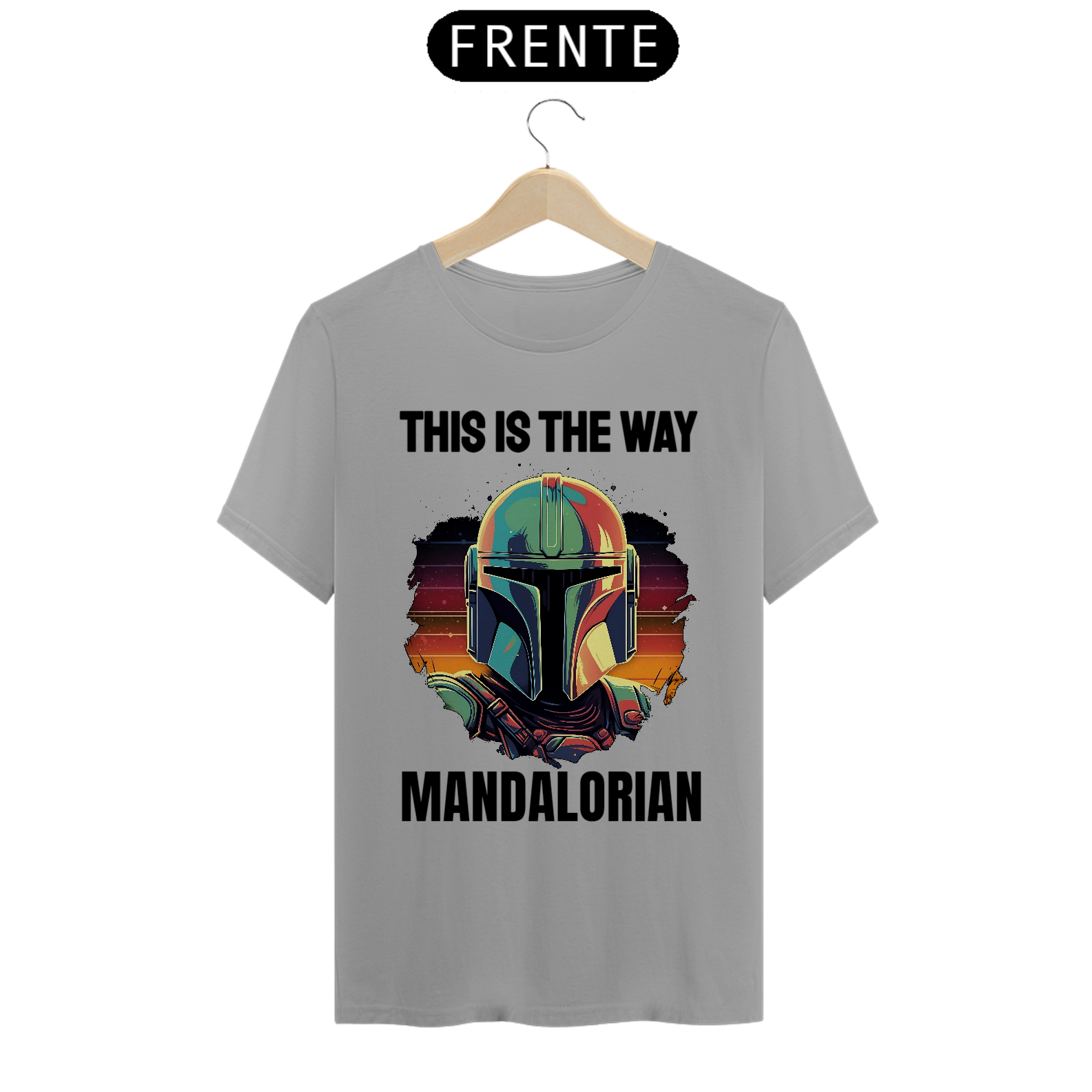 Camiseta Masculina O Mandaloriano: Jornada Épica pelas Galáxias