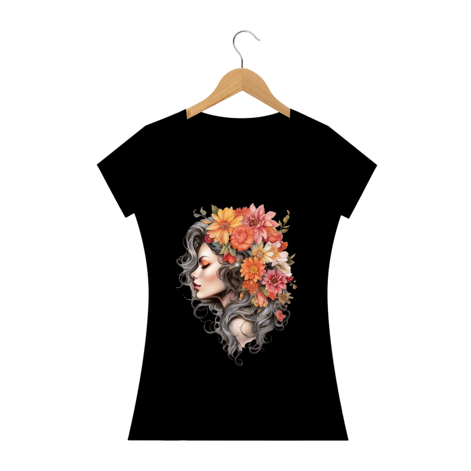 Camiseta Feminina Flores em Flor - Celebrando a Beleza Feminina