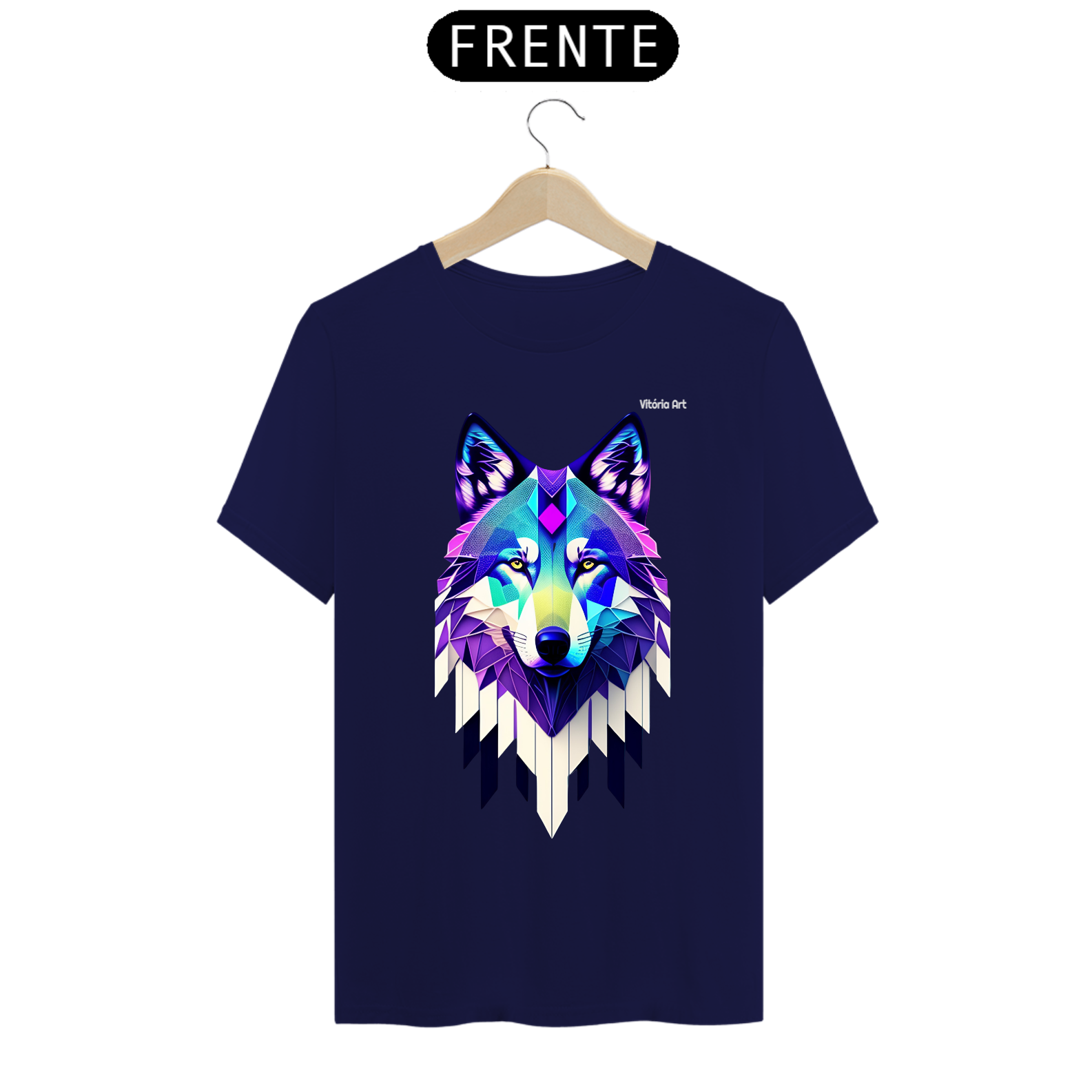 Nome do produto  T-SHIRT WOLF GEOMETRIC