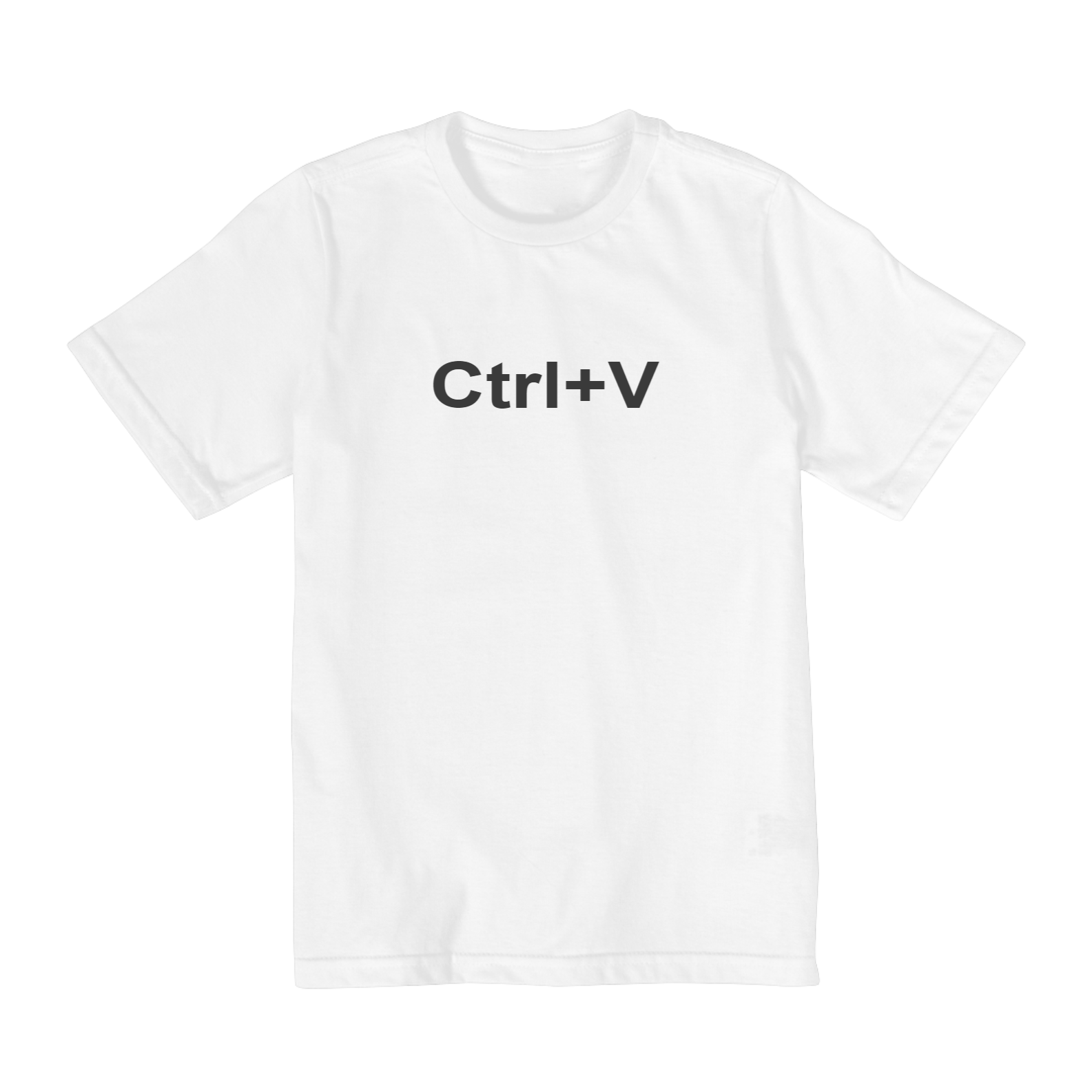 Camiseta infantil Ctrl+v Branca