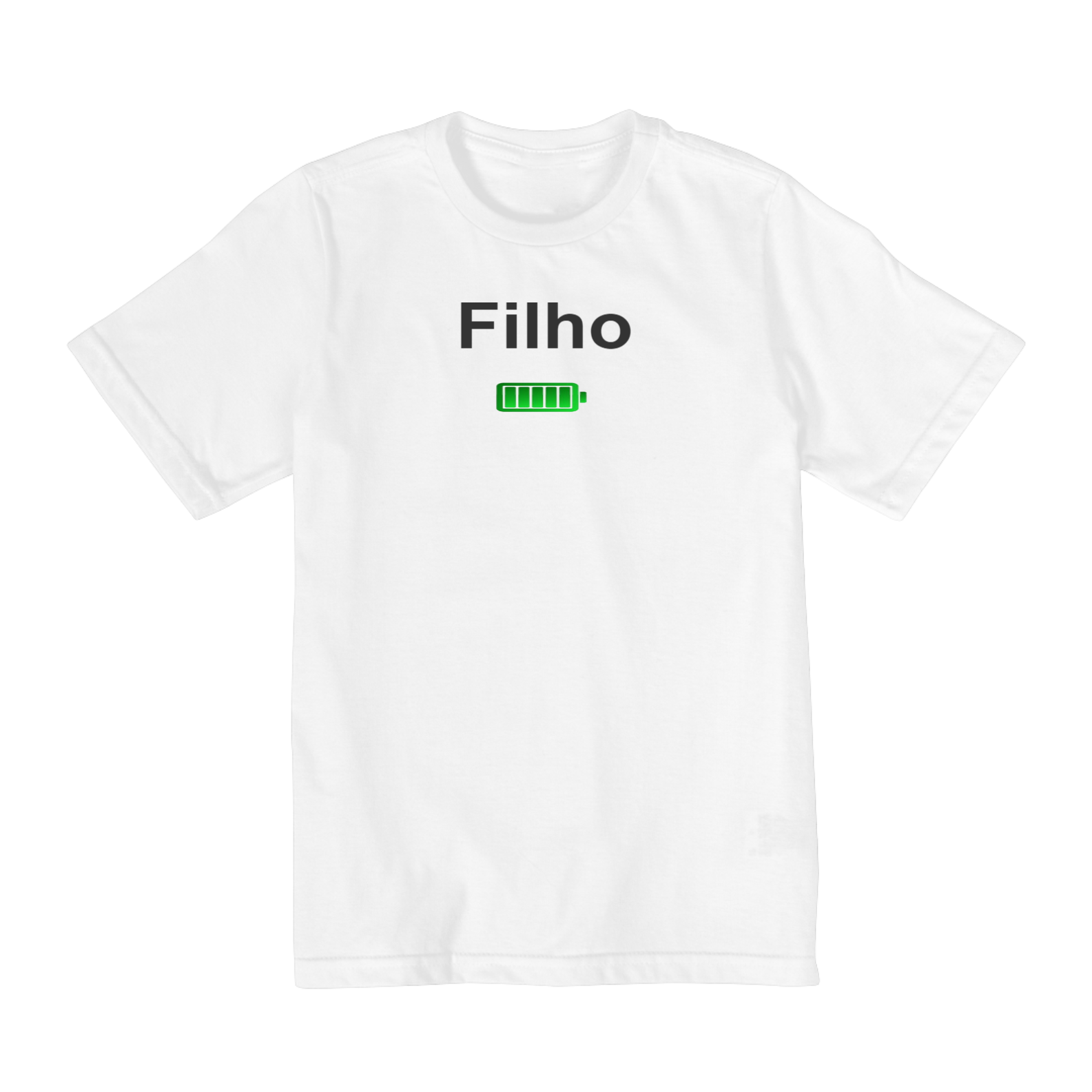 Camiseta infantil filho bateria cheia