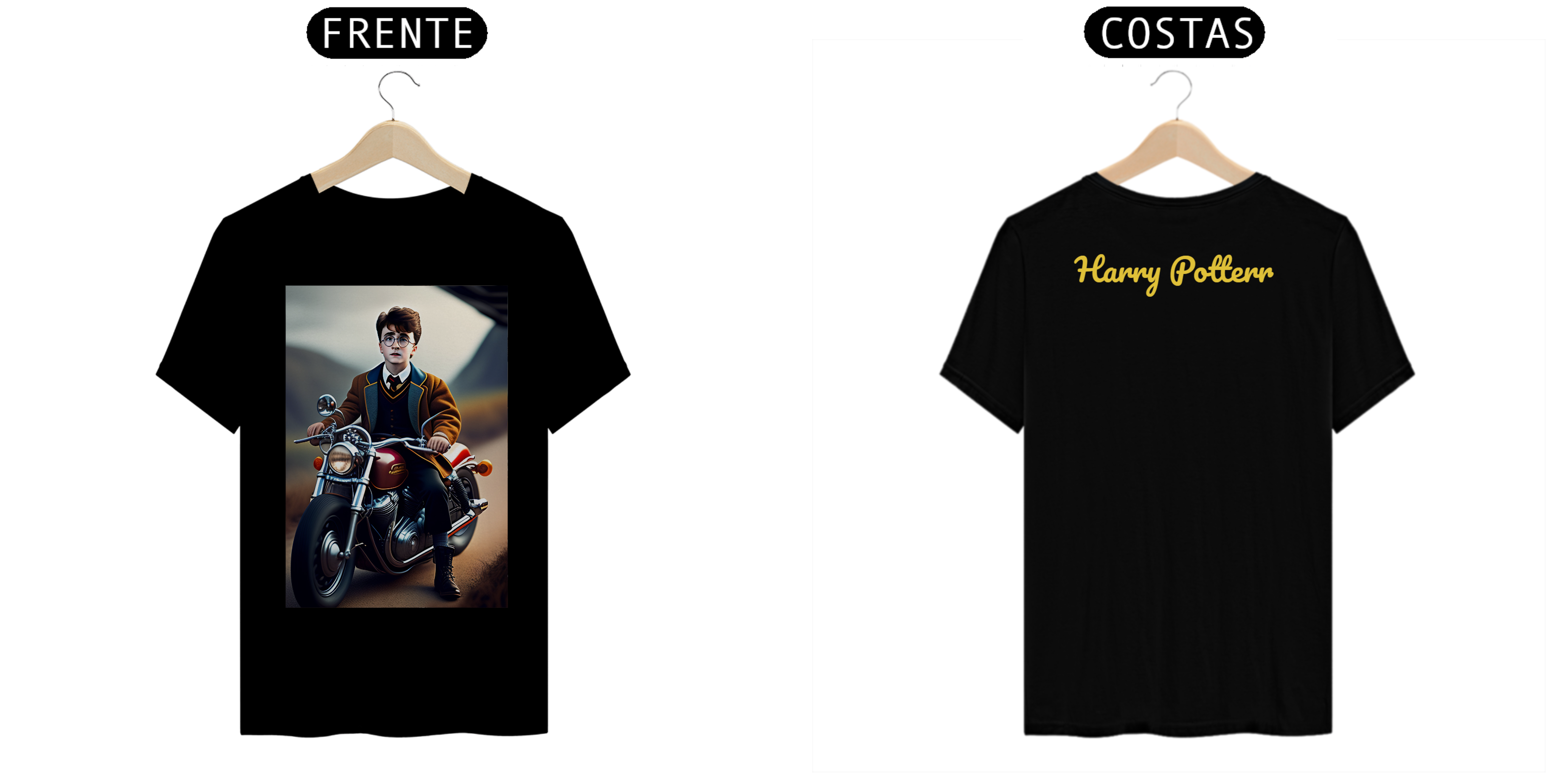 Nome do produto: Camiseta do Harry Potter de moto