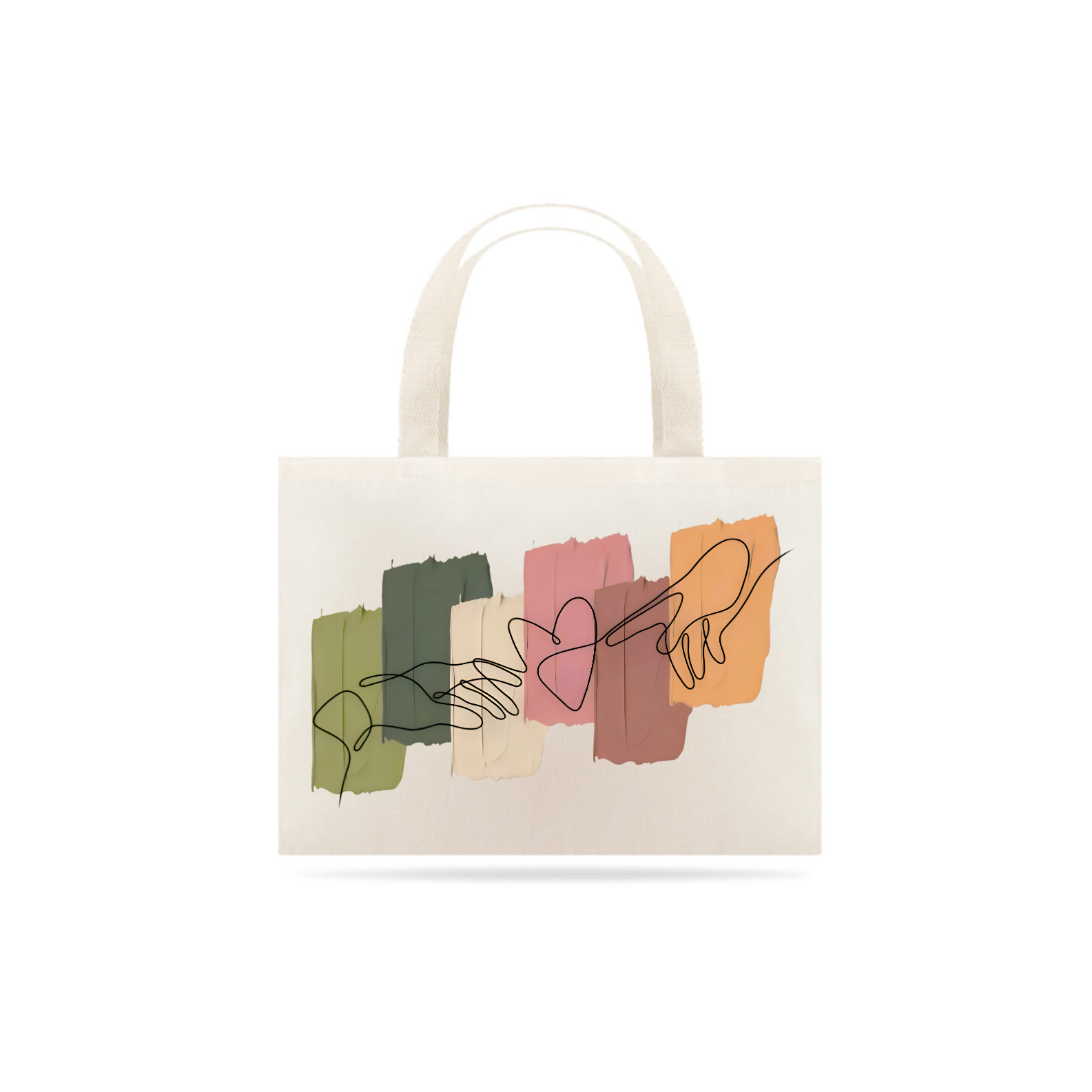 Eco Bag Hand - Line Art