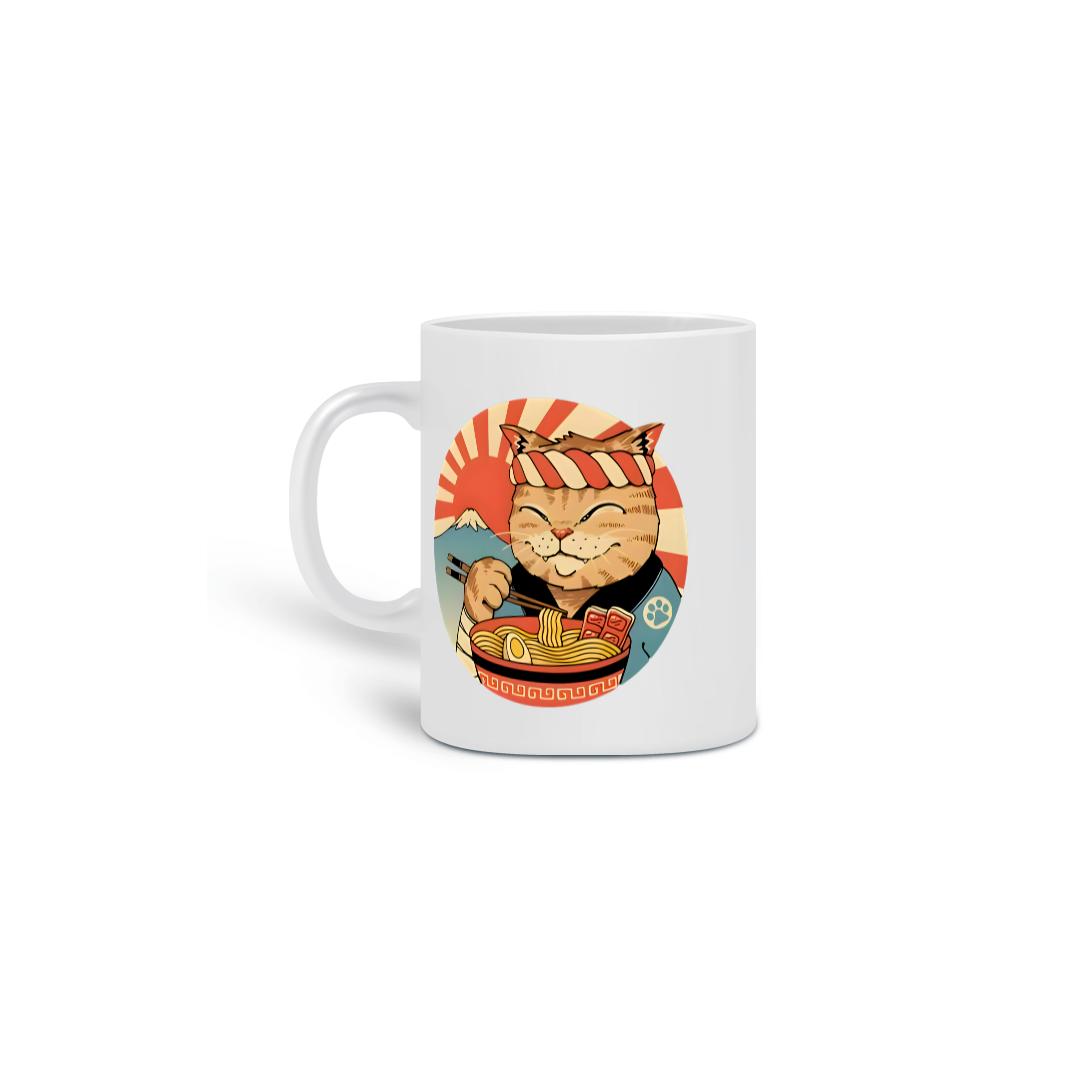 Caneca Gato Samurai
