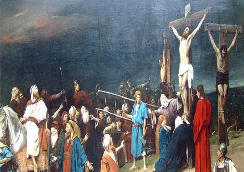 Nome do produto: Quadro Paisagem Cristo Na Cruz