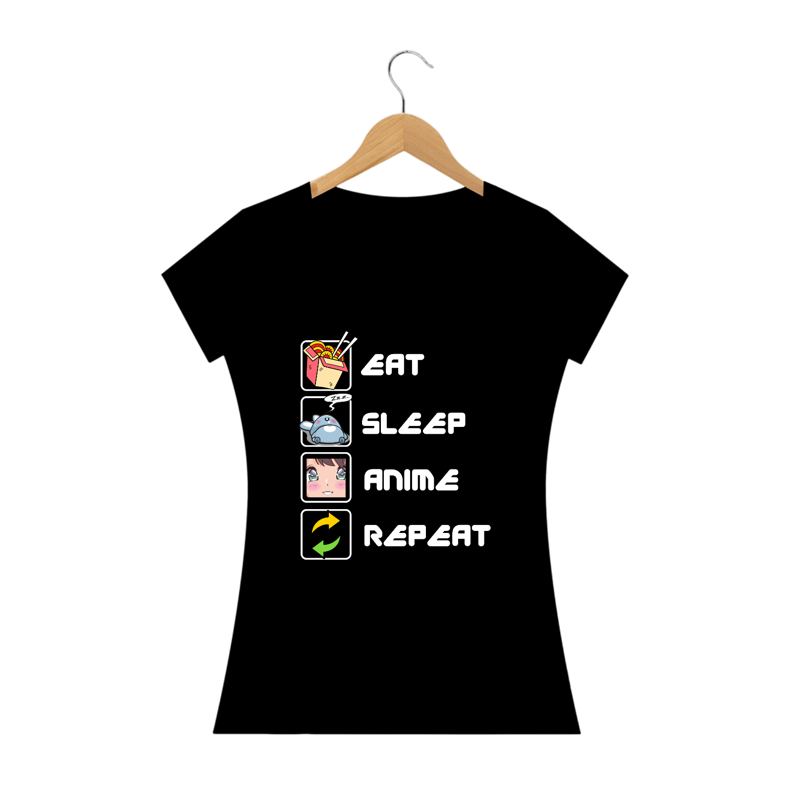 Baby Long Repeat Anime Fundo Preto