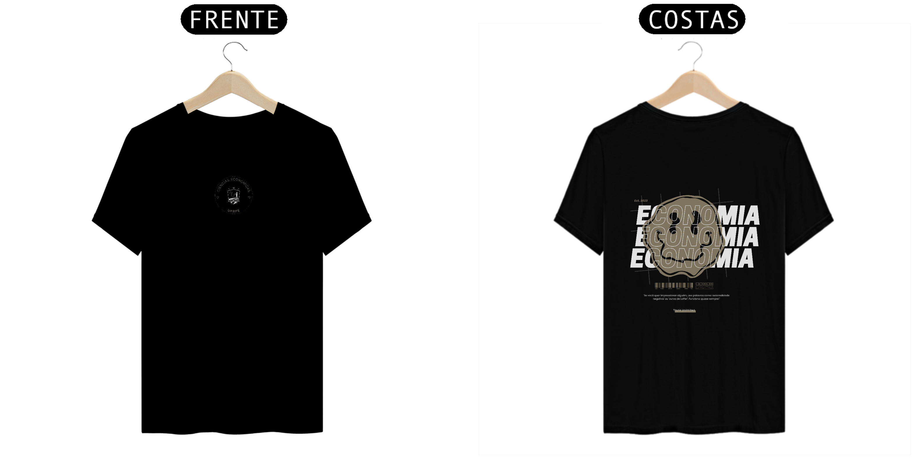 Camiseta UFRPE com estampa nas costas 